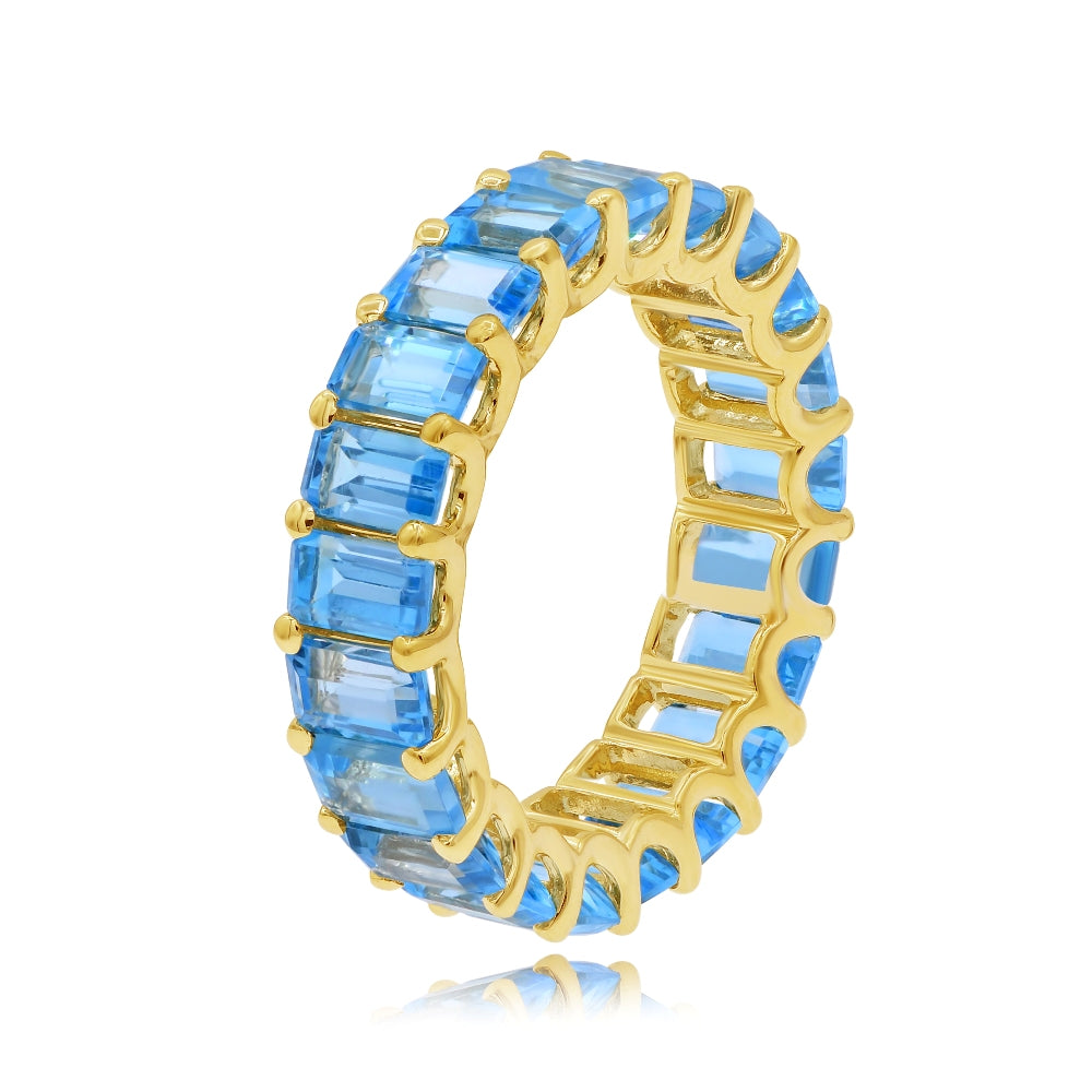 7.95 ct. Topaz 14K Yellow Gold Eternity Band