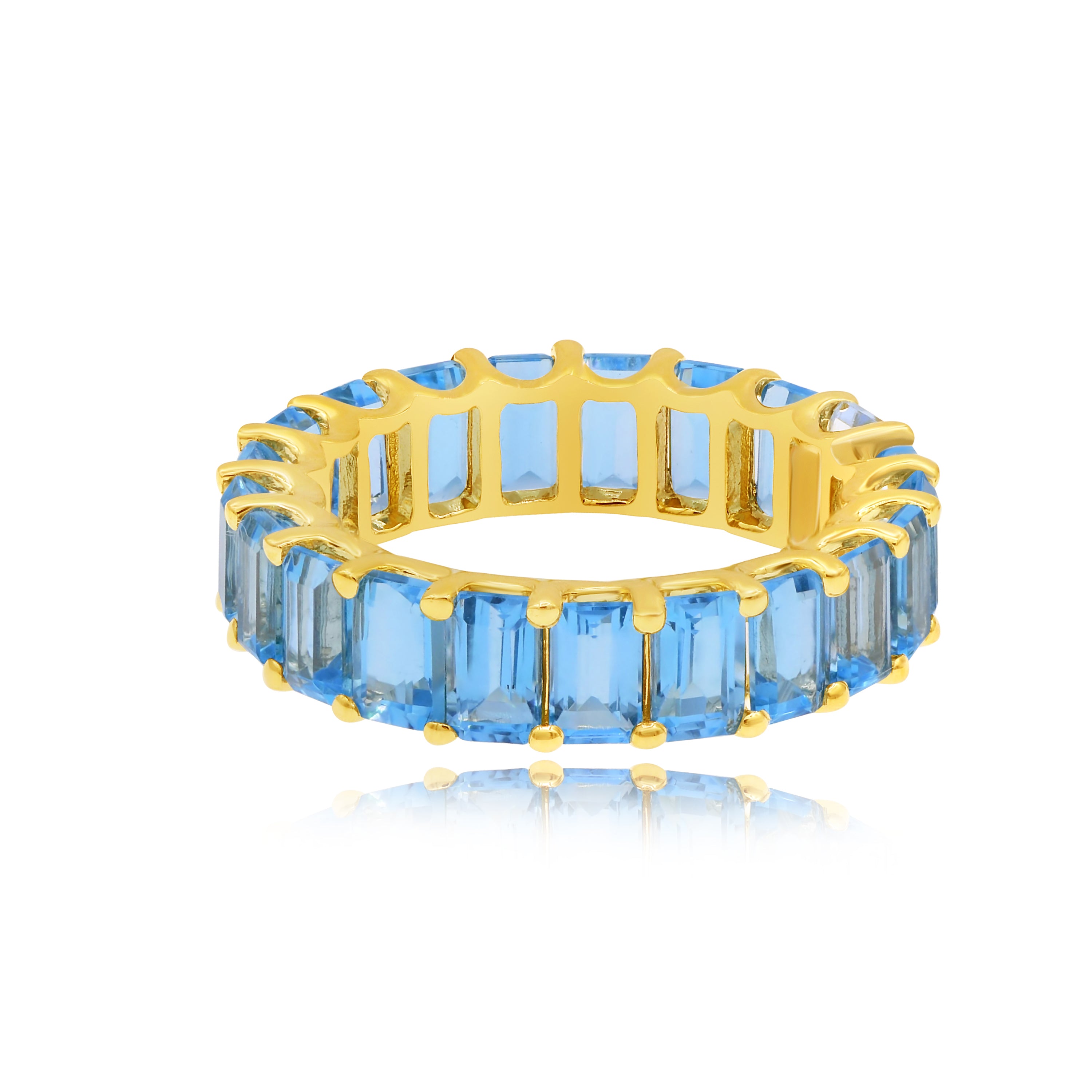 7.95 ct. Topaz 14K Yellow Gold Eternity Band