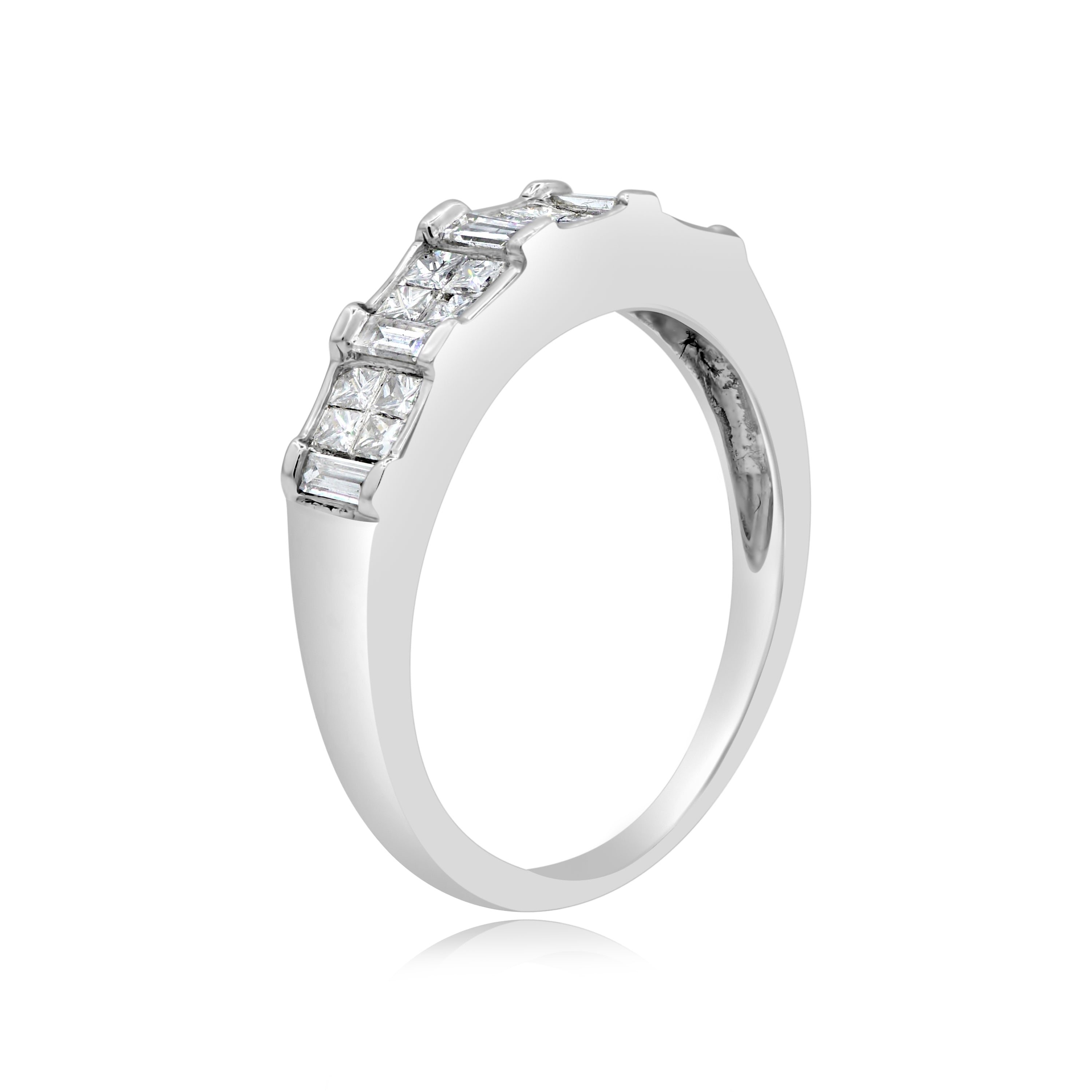 1.06 ct. Diamond 14K White Gold Half Eternity Band