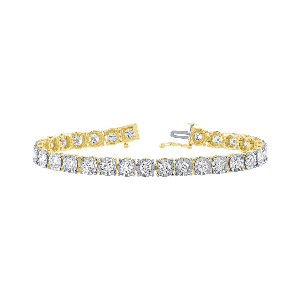 8 ct. Diamond 14K Yellow Gold Tennis Bracelet