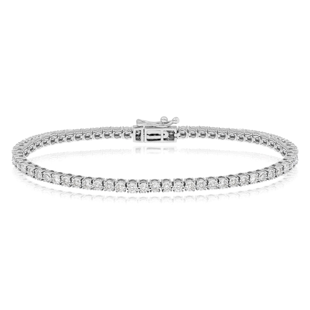 2 ct. Diamond 14K White Gold Tennis Bracelet