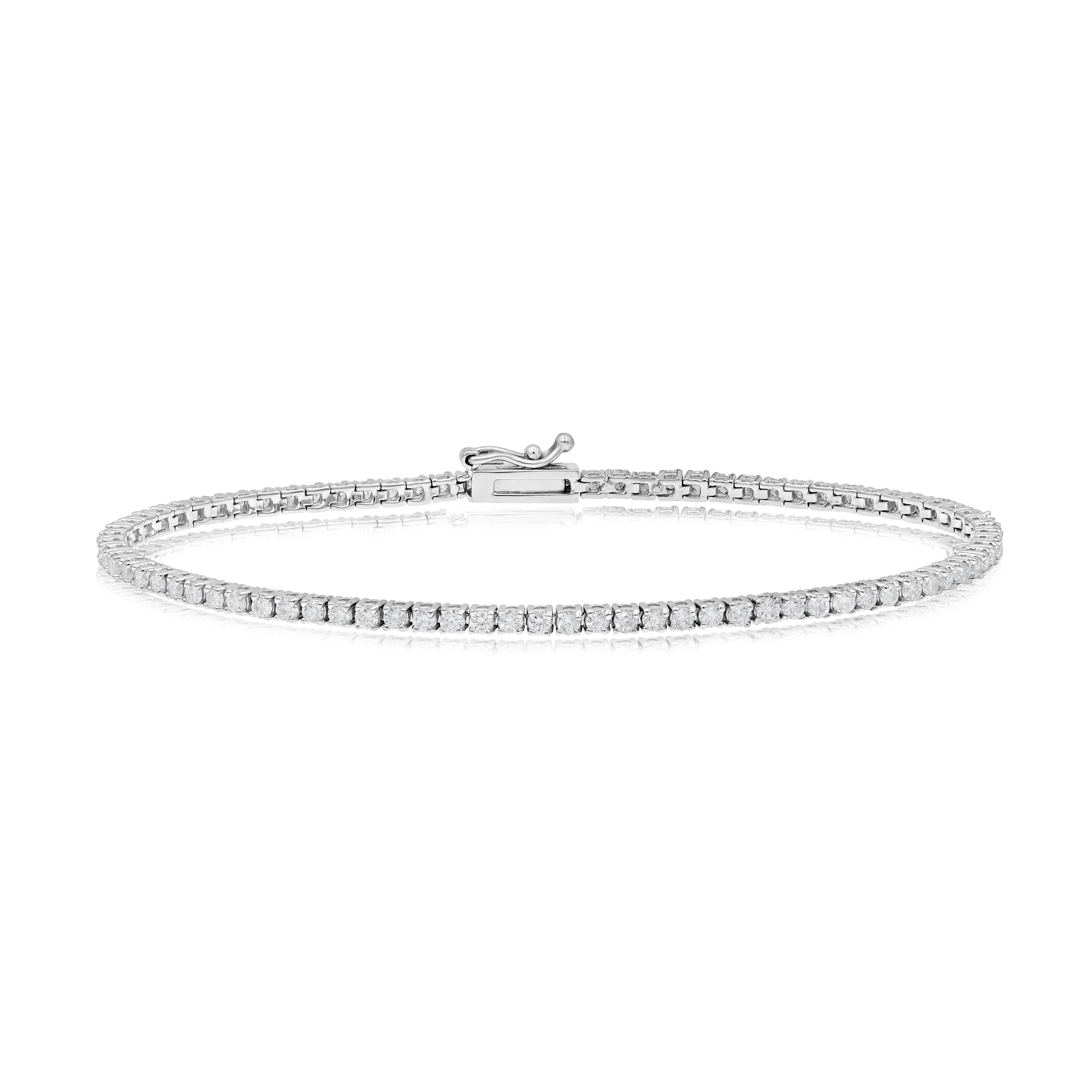1.93 ct. Diamond 14K White Gold Tennis Bracelet