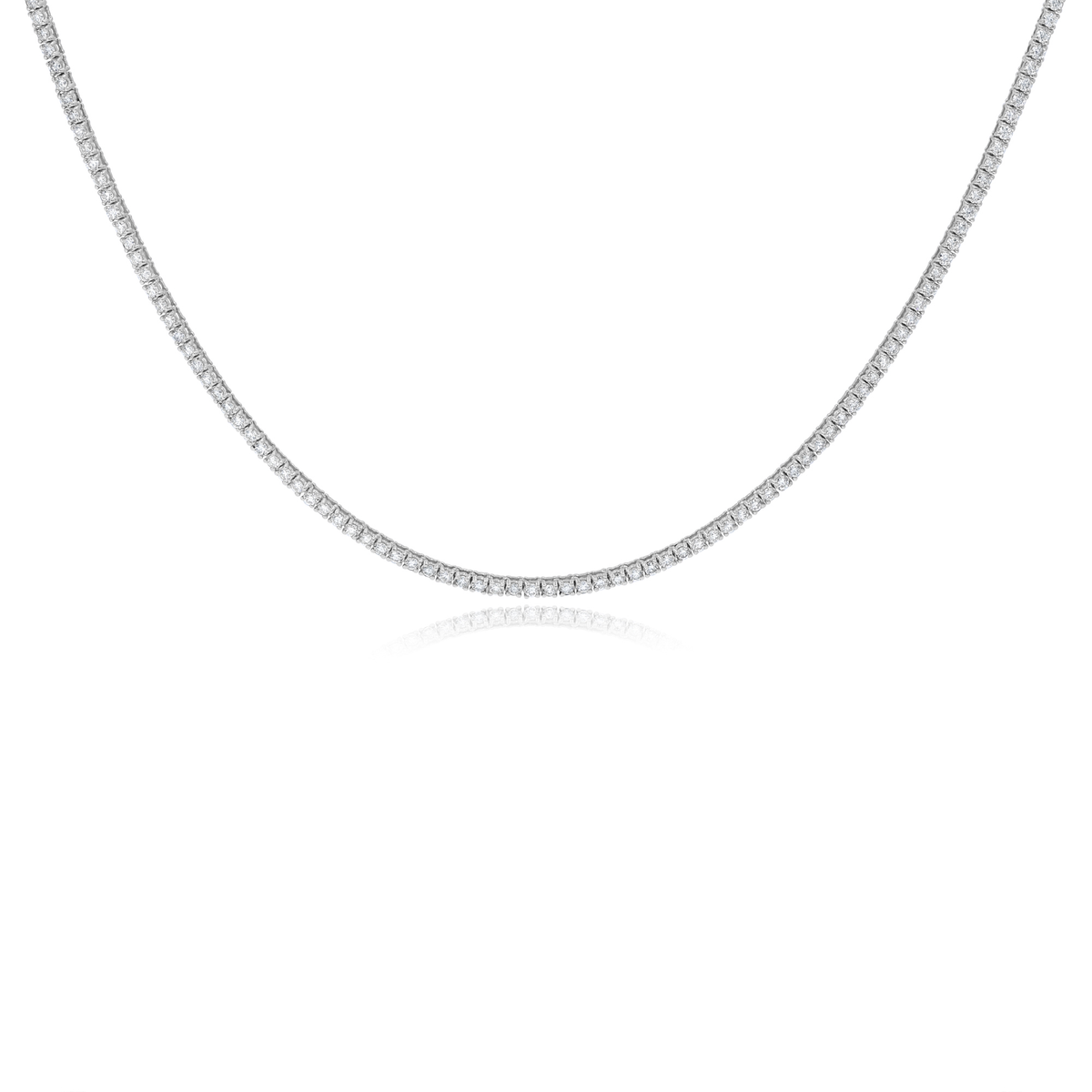 4.47 ct. Diamond 14K White Gold Tennis Necklace 20"