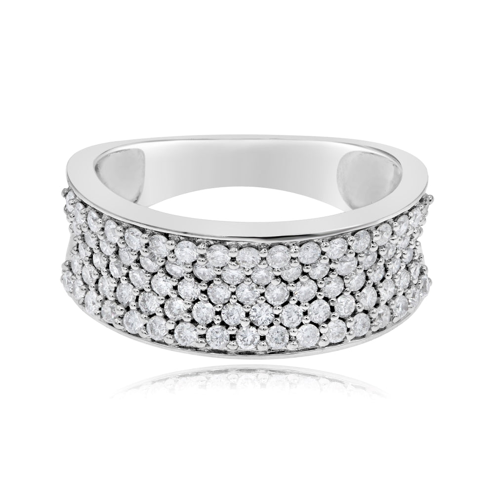 0.88 ct. Diamond 18K White Gold Eternity Band
