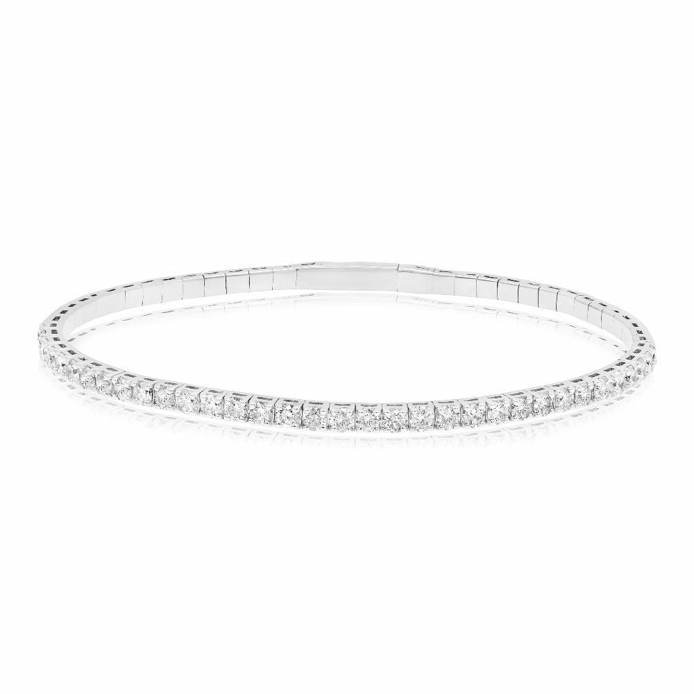4.51 ct. Diamond 14K White Gold Flex Bracelet