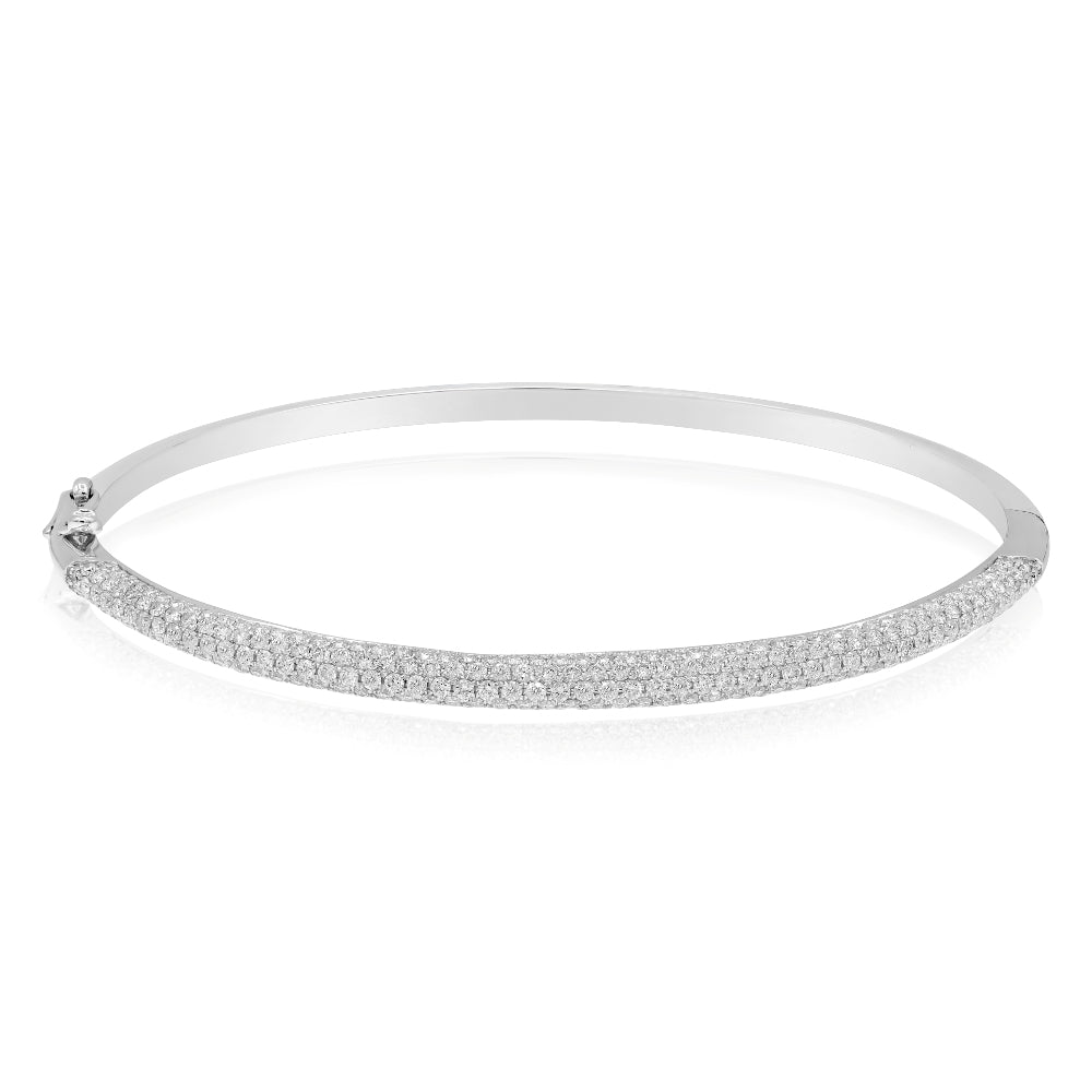 2.19 ct. Diamond Pave 18K White Gold Bracelet