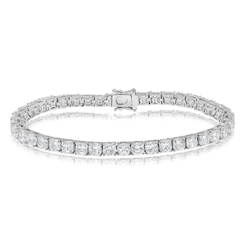 17.09 ct. Diamond 18K White Gold Tennis Bracelet