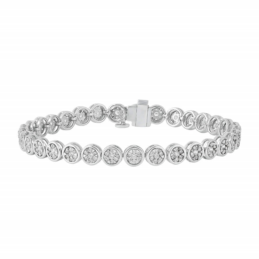 2.13 ct. Diamond 14K White Gold Tennis Bracelet