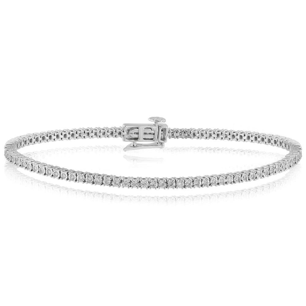 1 ct. Diamond 14K White Gold Tennis Bracelet