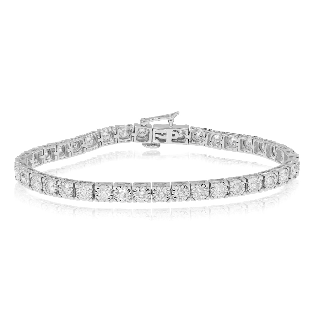 4.78 ct. Diamond 14K White Gold Tennis Bracelet