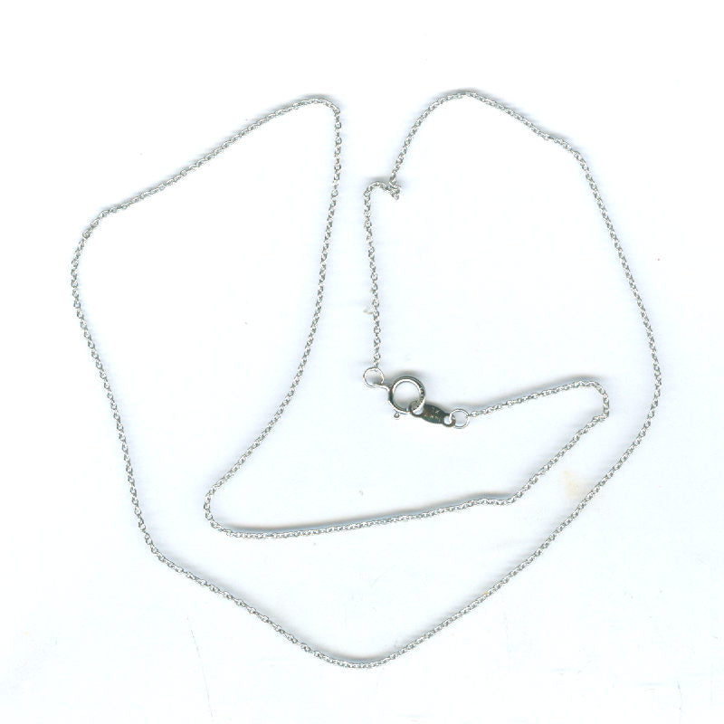 14K White Gold Chain 18"