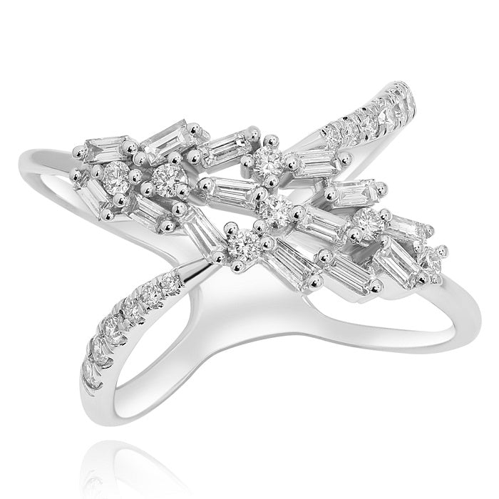 0.76 ct. Diamond 18K White Gold Ring