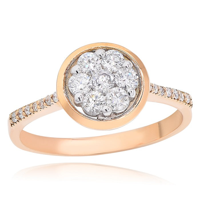 0.54 ct. Diamond 14K Two Tone Gold Ring