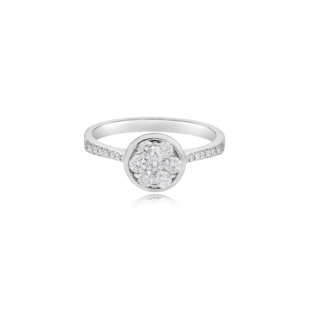 0.54 ct. Diamond 18K White Gold Ring
