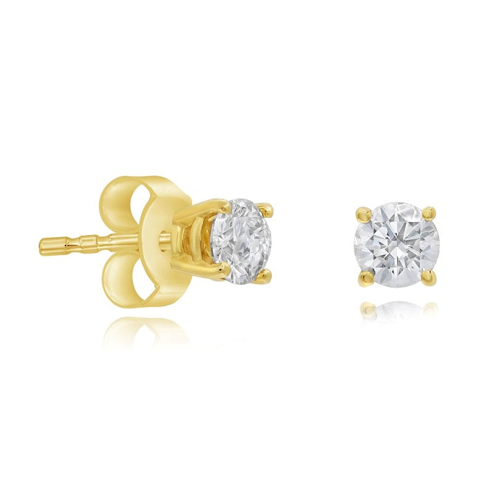 0.7 ct. Diamond 14K Yellow Gold Stud Earrings