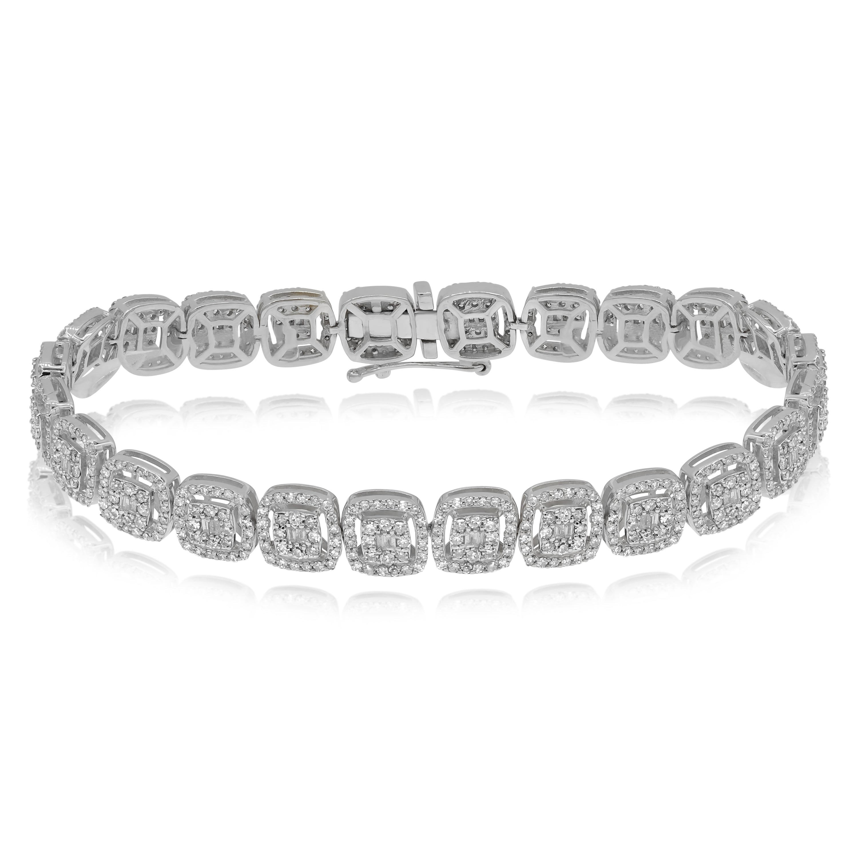 3.09 ct. Diamond 14K White Gold Bracelet