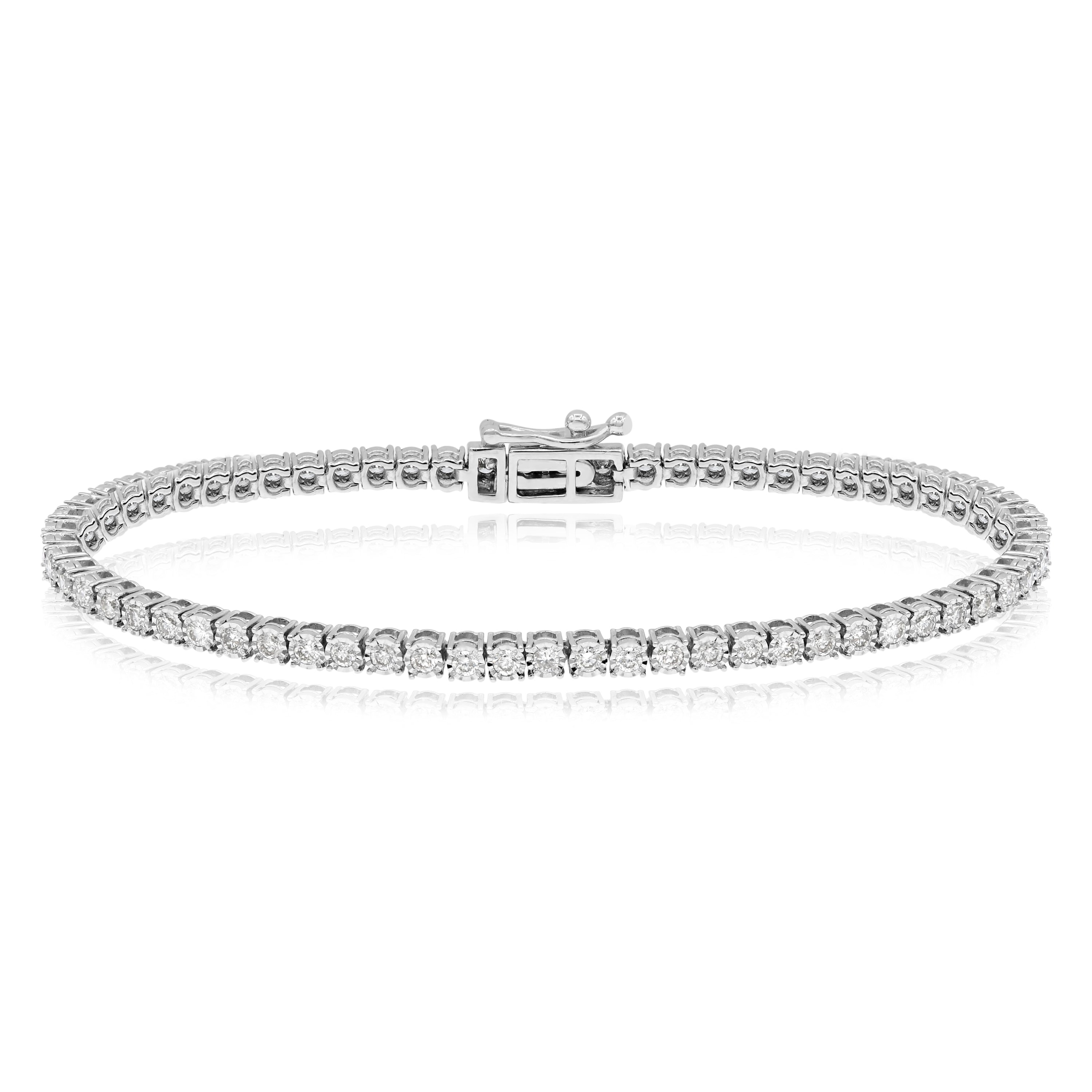 4.67 ct. Diamond 14K White Gold Tennis Bracelet