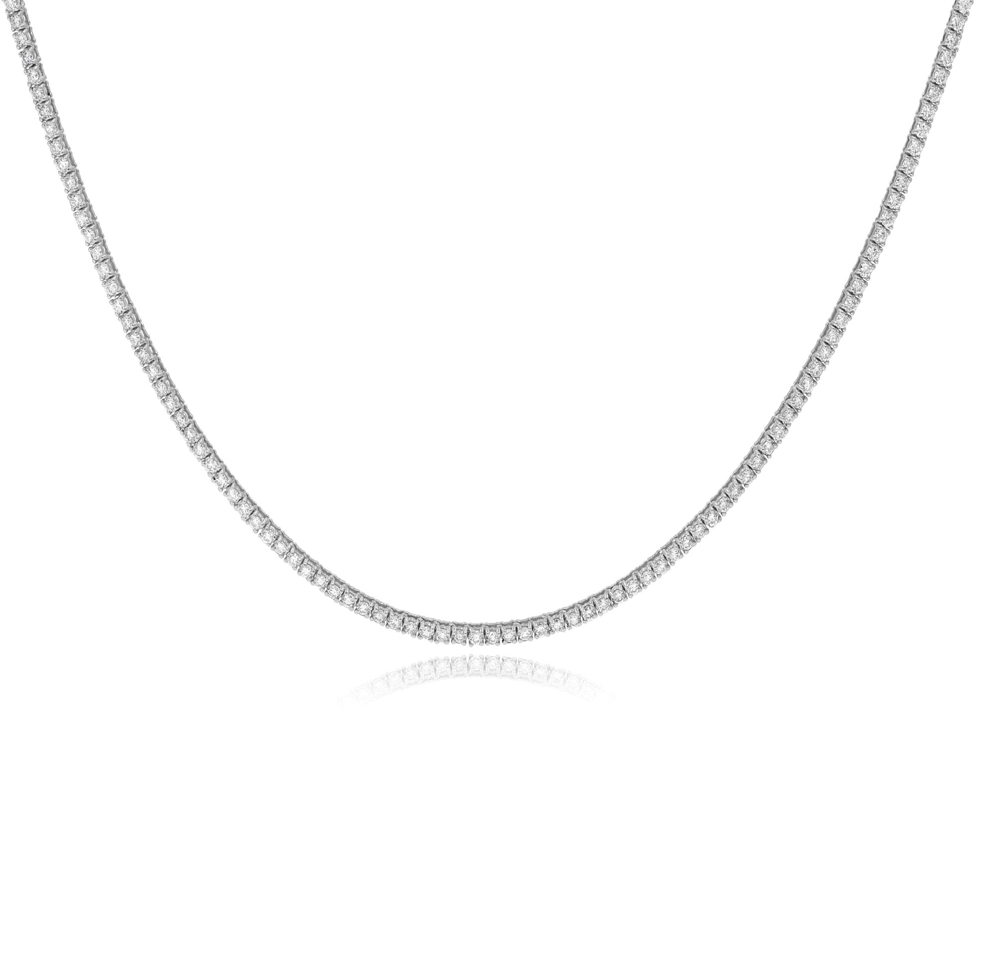 4.71 ct. Diamond 14K White Gold Tennis Necklace 20"