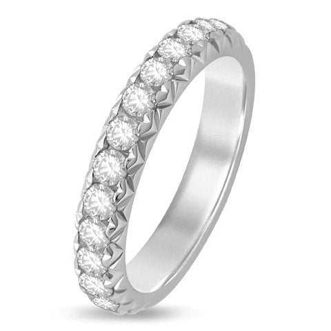 1.01 ct. Diamond 14K White Gold Eternity Band
