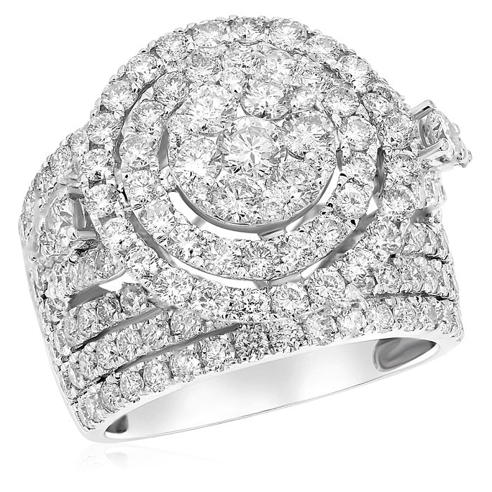 4.3 ct. Diamond Composite Split Shank 14K White Gold Ring