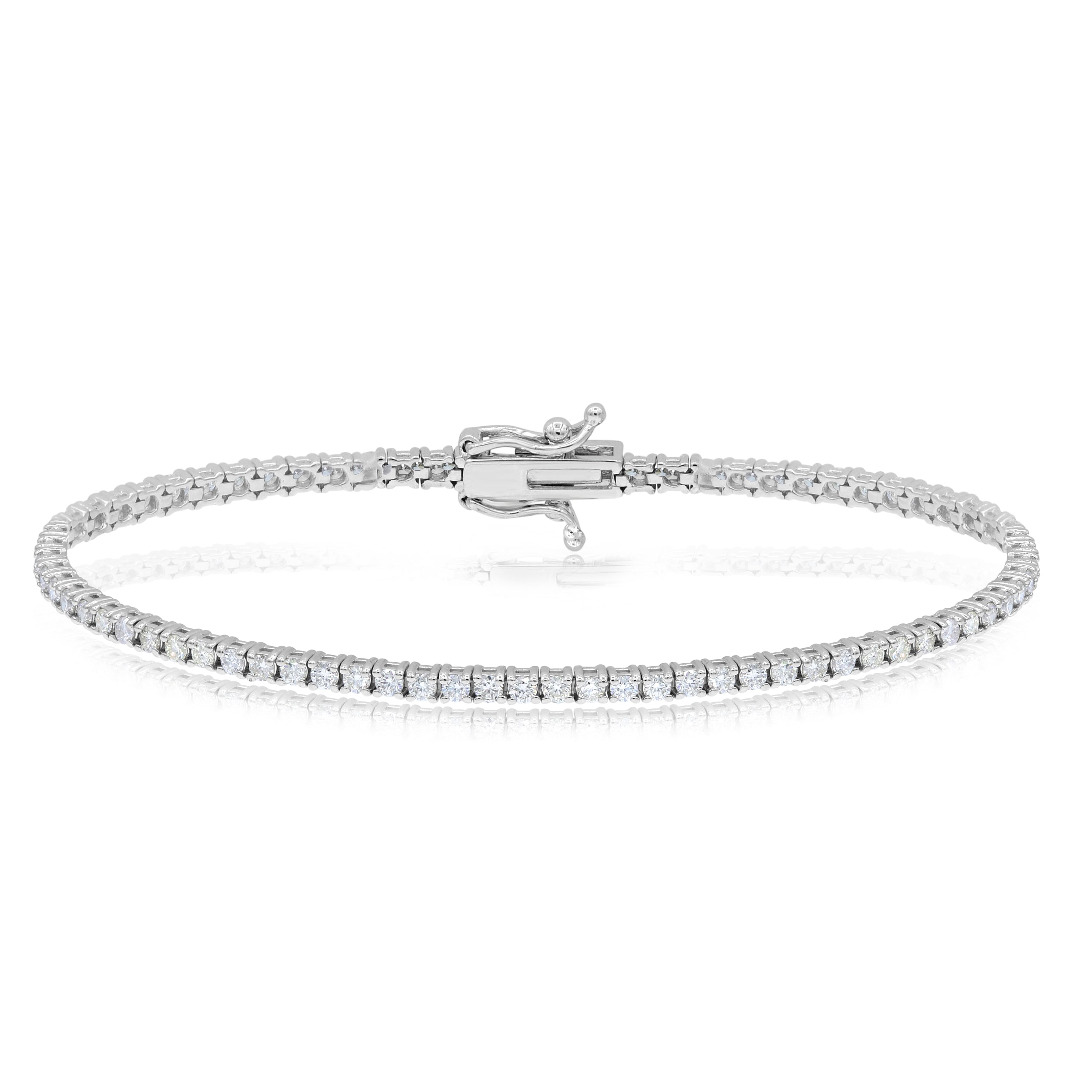 2.09 ct. Diamond 14K White Gold Tennis Bracelet