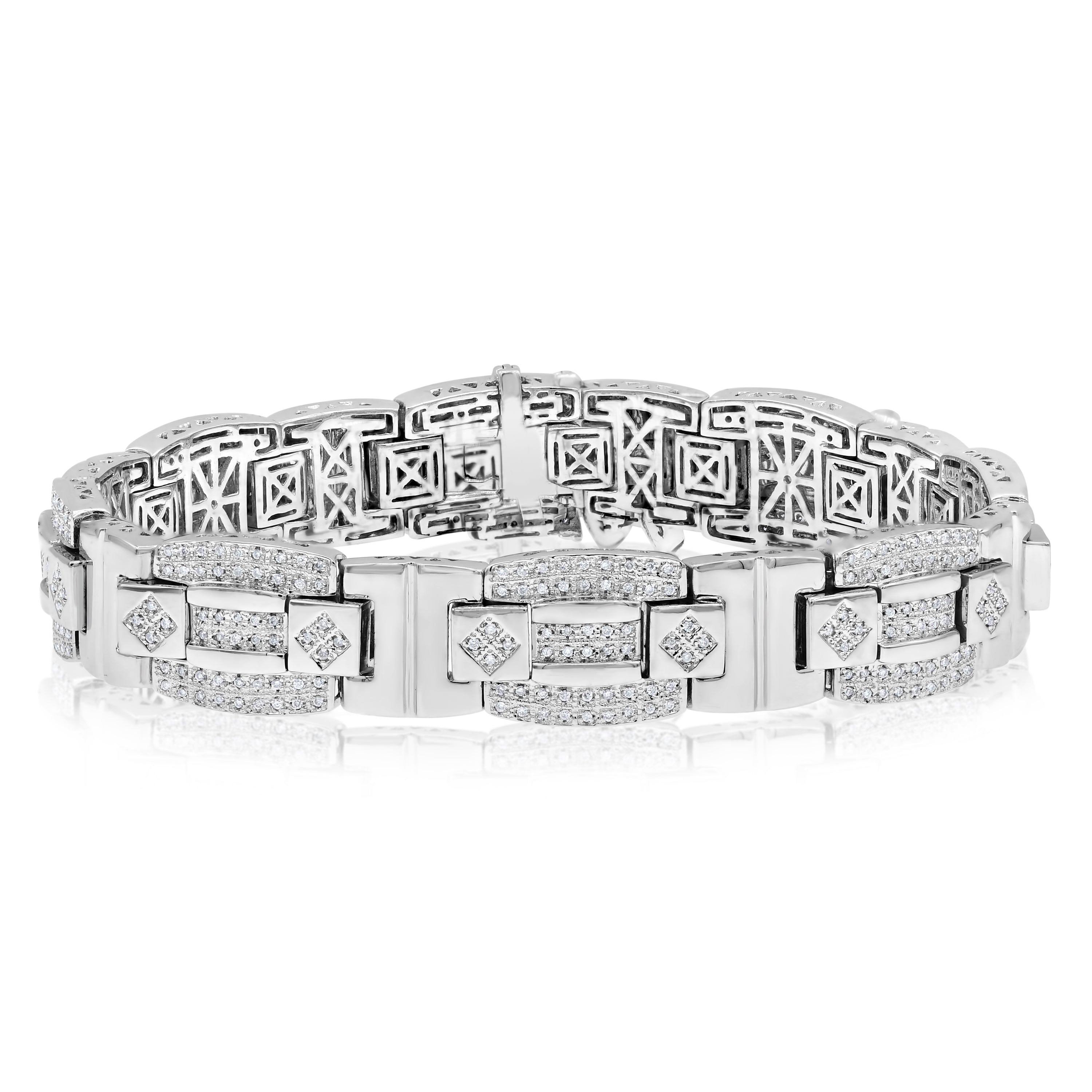 1.26 ct. Diamond 14K White Gold Men's Bracelet