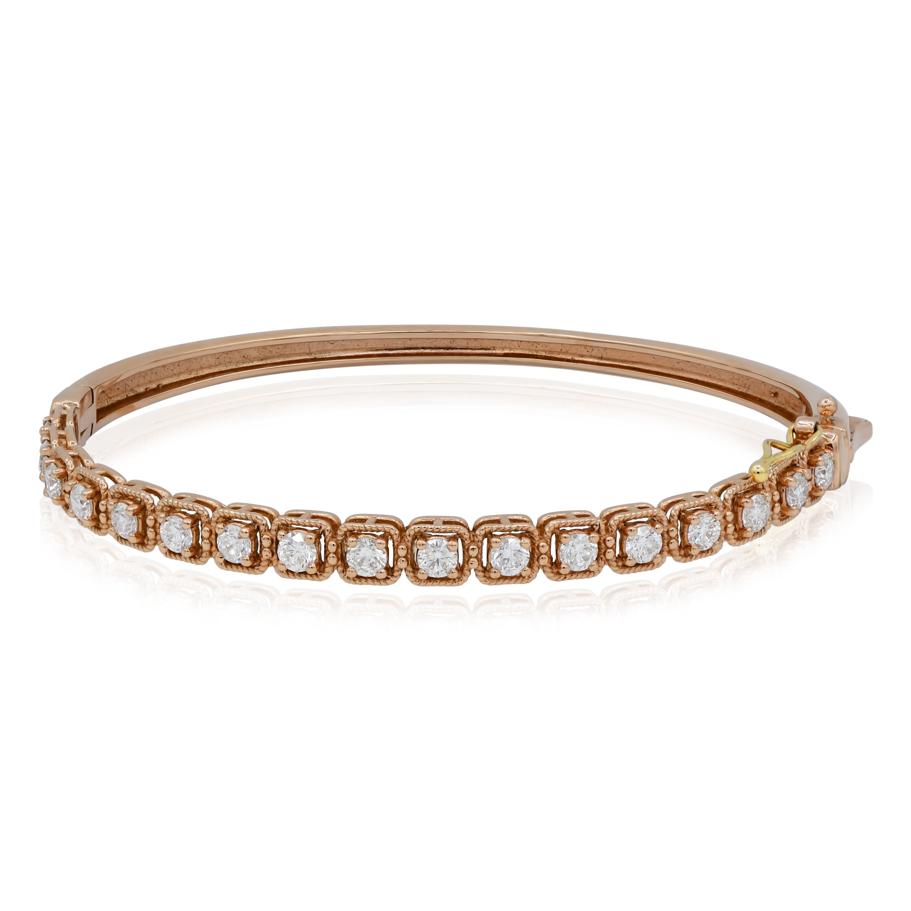 1.86 ct. Diamond 14K Rose Gold Half Eternity Bagle