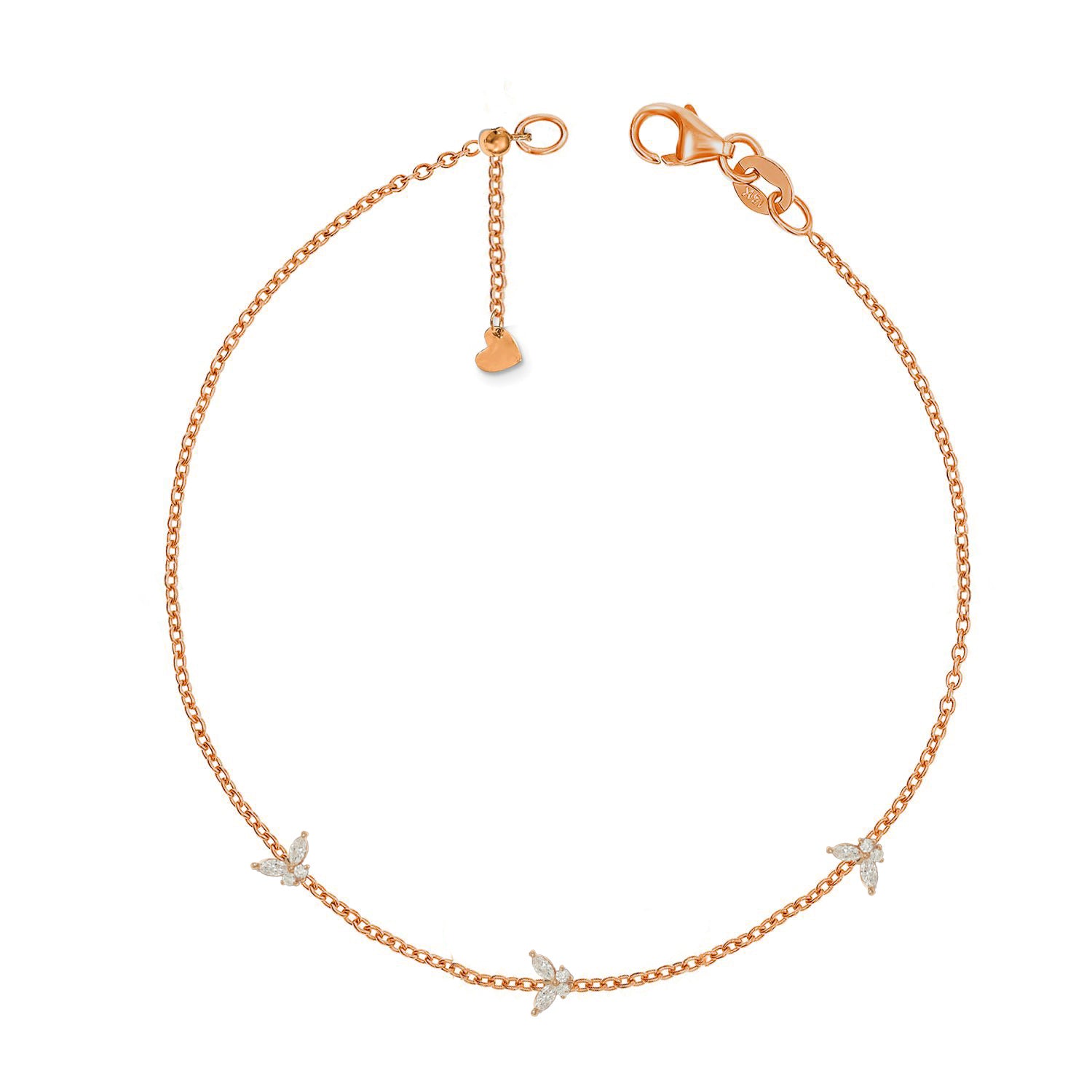 0.30 ct. Diamond 14K Rose Gold Butterfly Bracelet