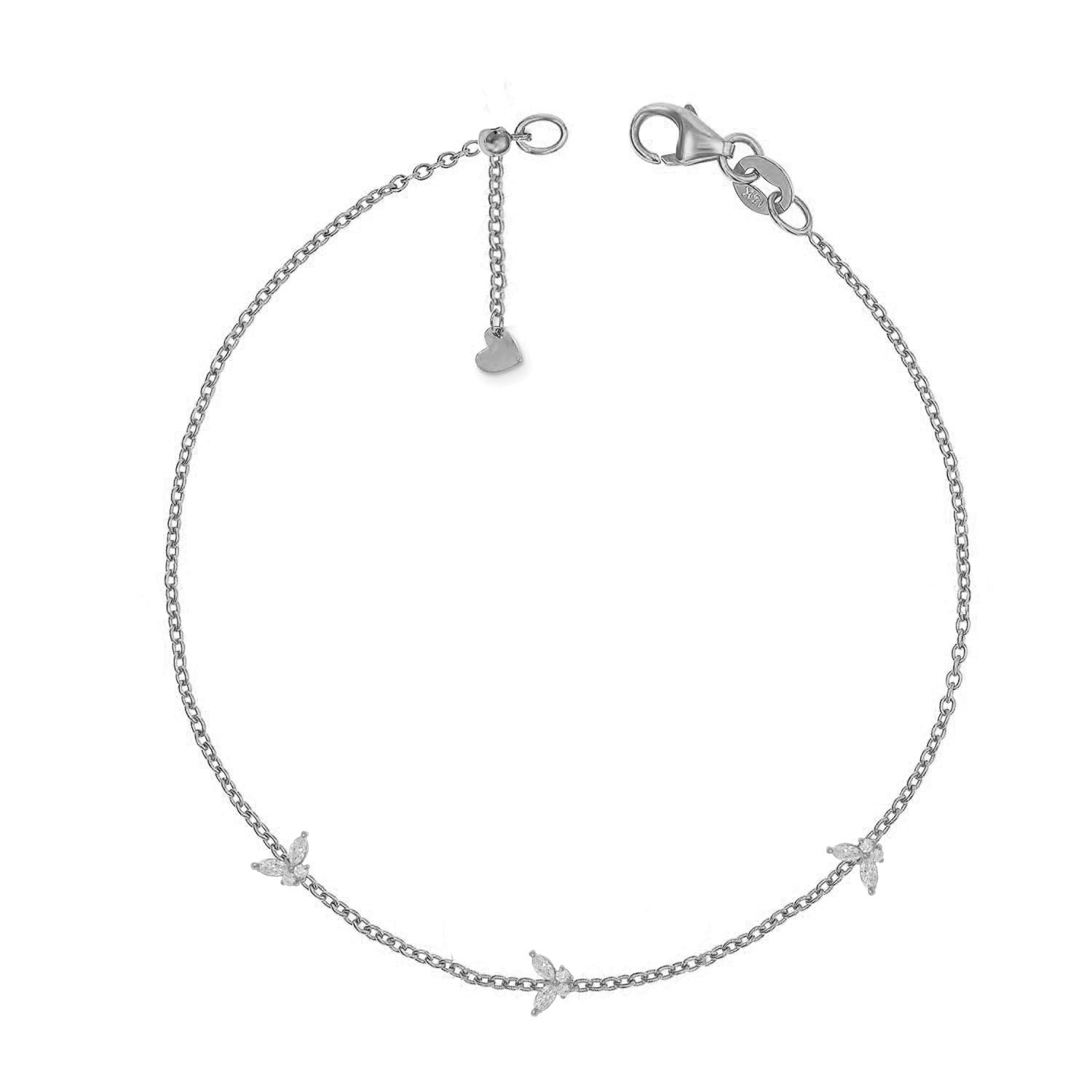 0.31 ct. Diamond 14K White Gold Butterfly Bracelet
