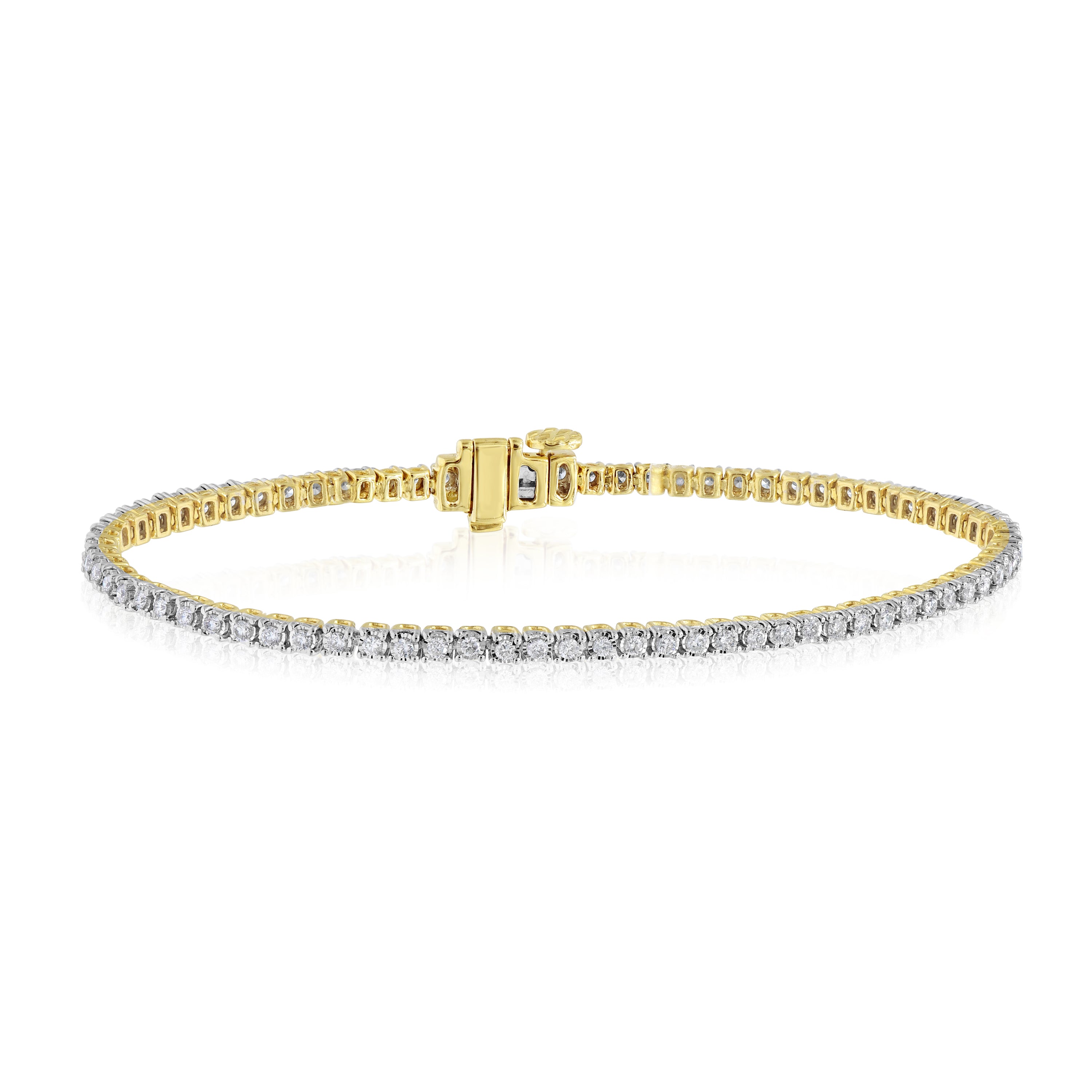 1.09 ct. Diamond 14K Yellow Gold Tennis Bracelet