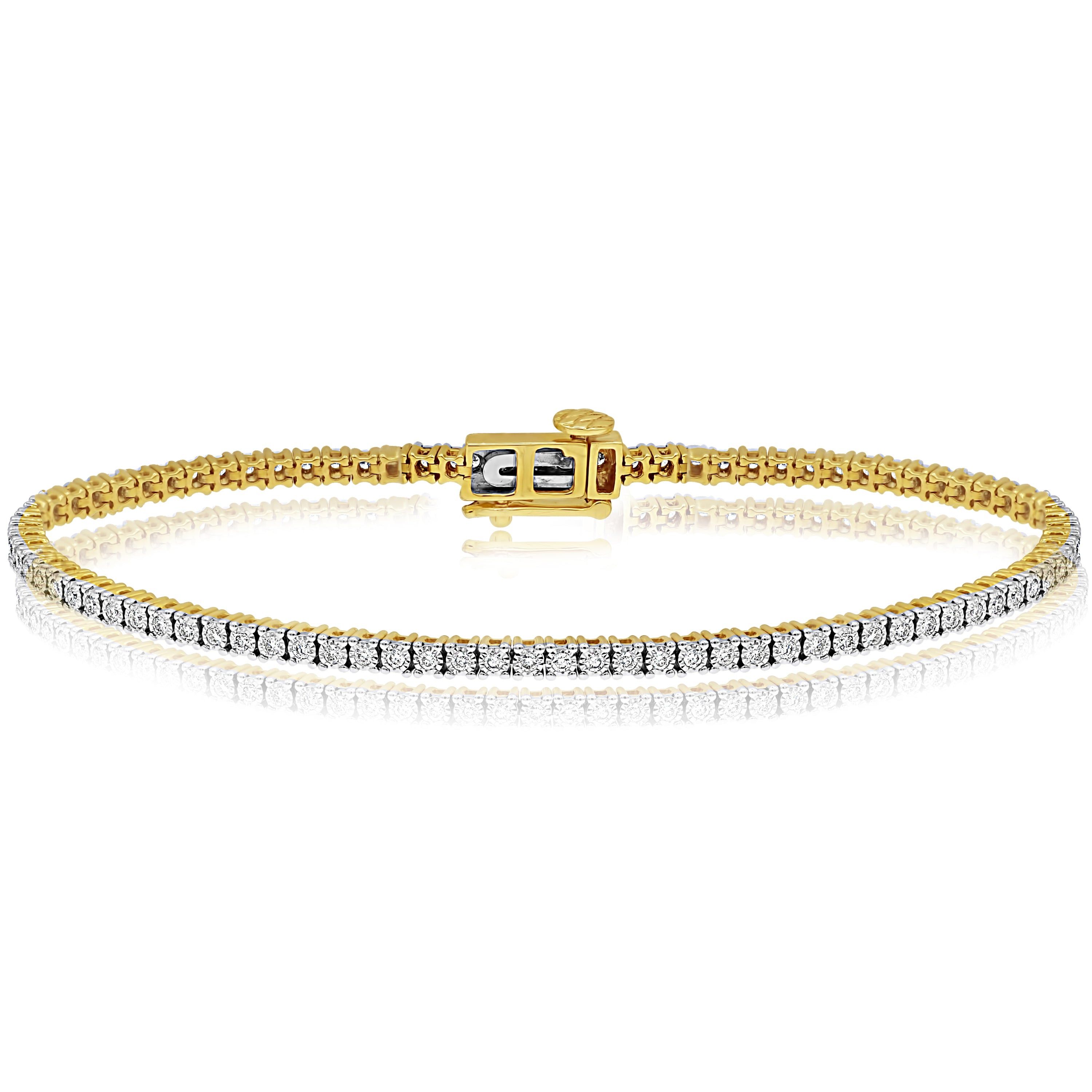 1 ct. Diamond 14K Yellow Gold Tennis Bracelet