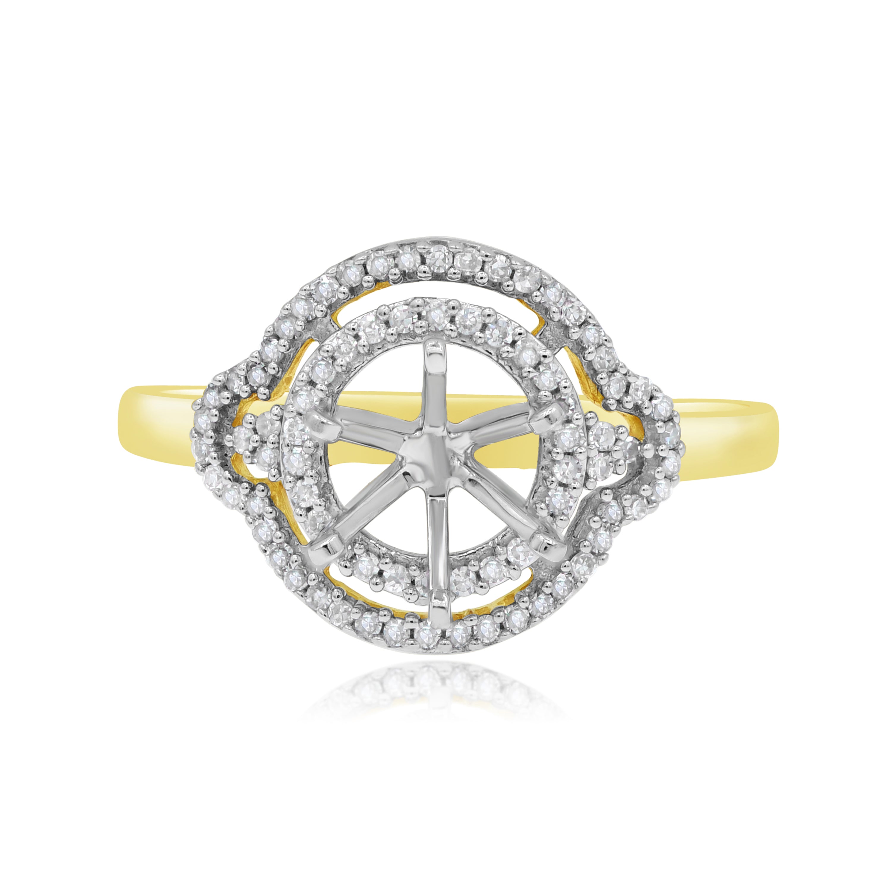 0.2 ct. Diamond 14K Yellow Gold Enagement Ring Mounting