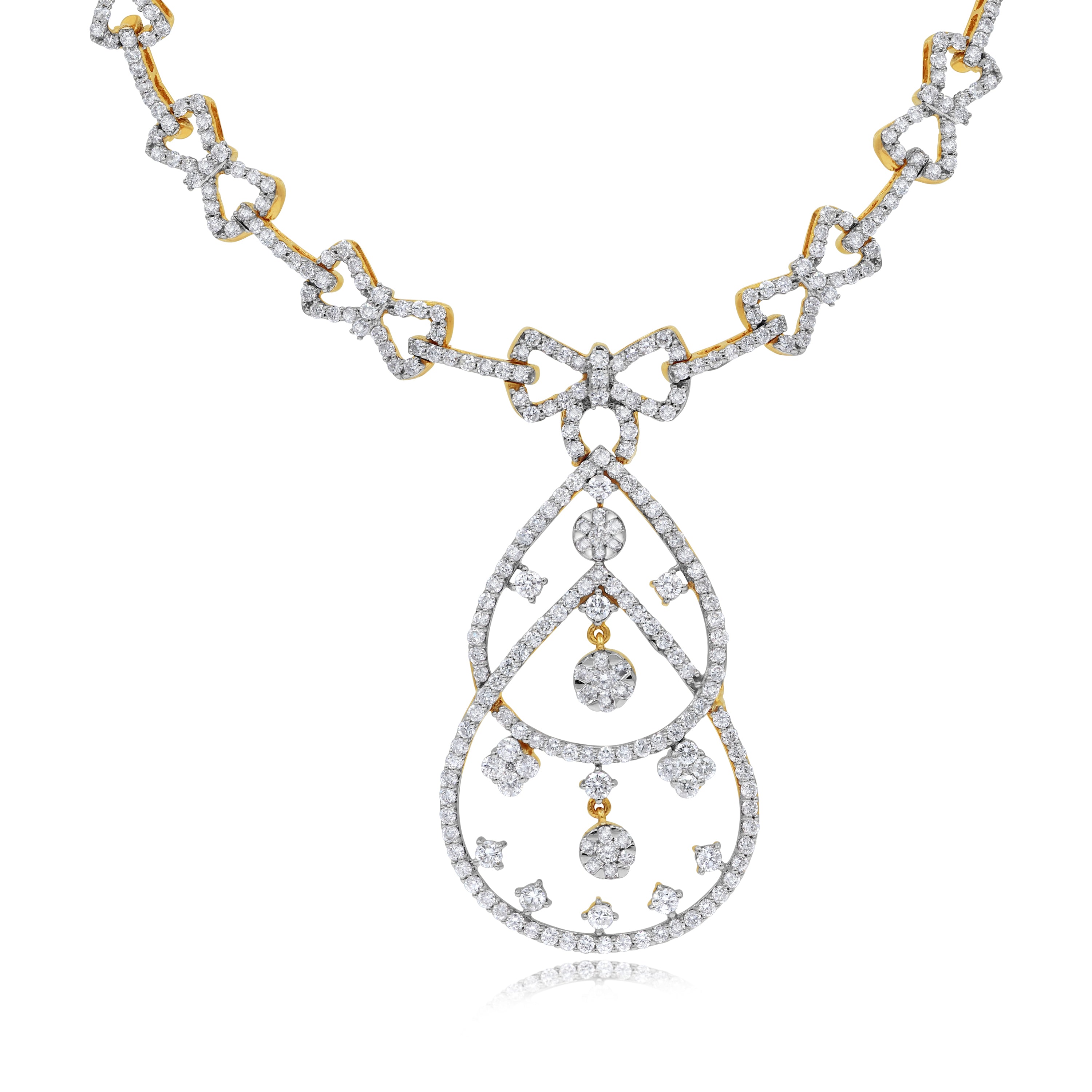 5.65 ct. Diamond 18K Rose Gold Necklace