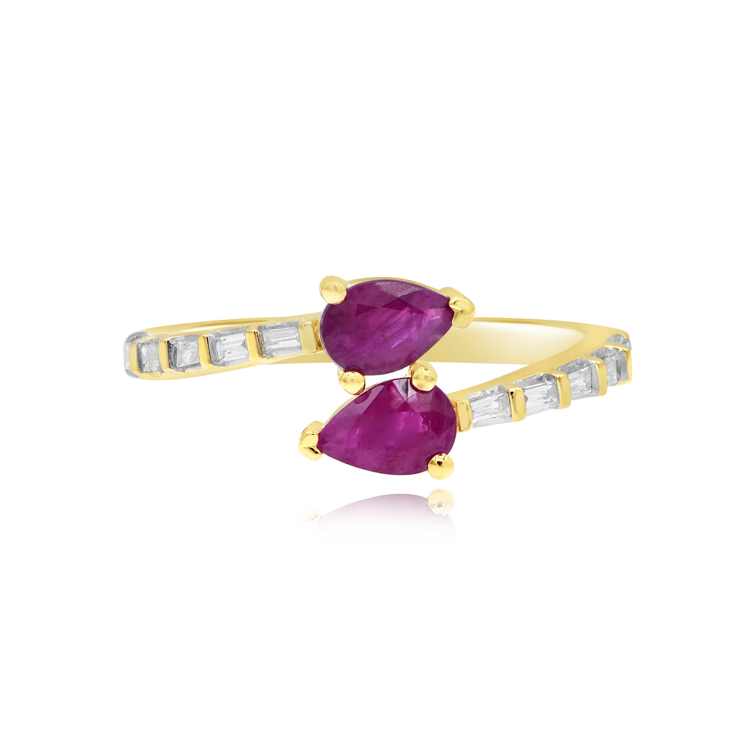 1 ct. Ruby & 0.16 ct. Diamond 14K Yellow Gold Ring