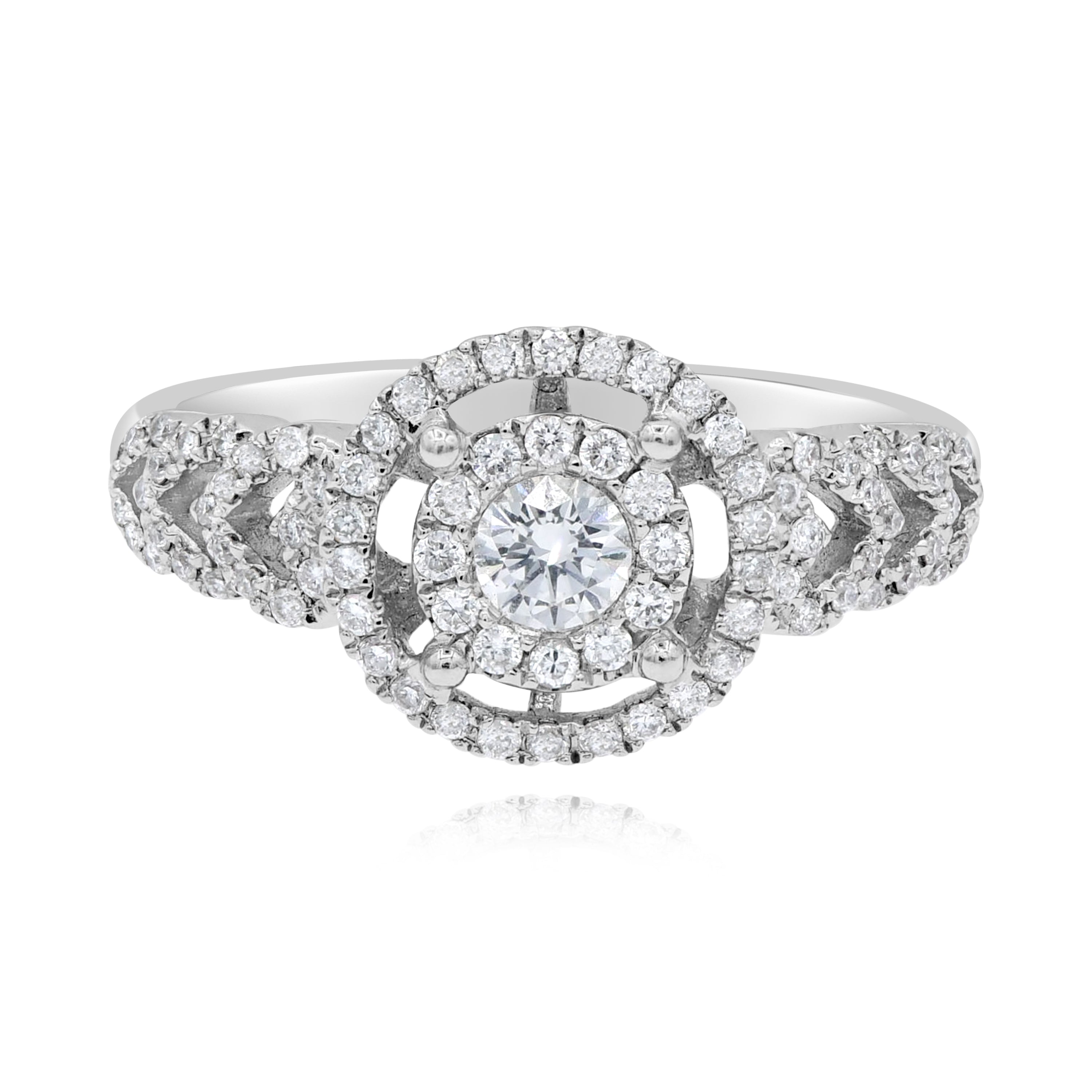 0.5 ct. Diamond 18K White Gold Ring