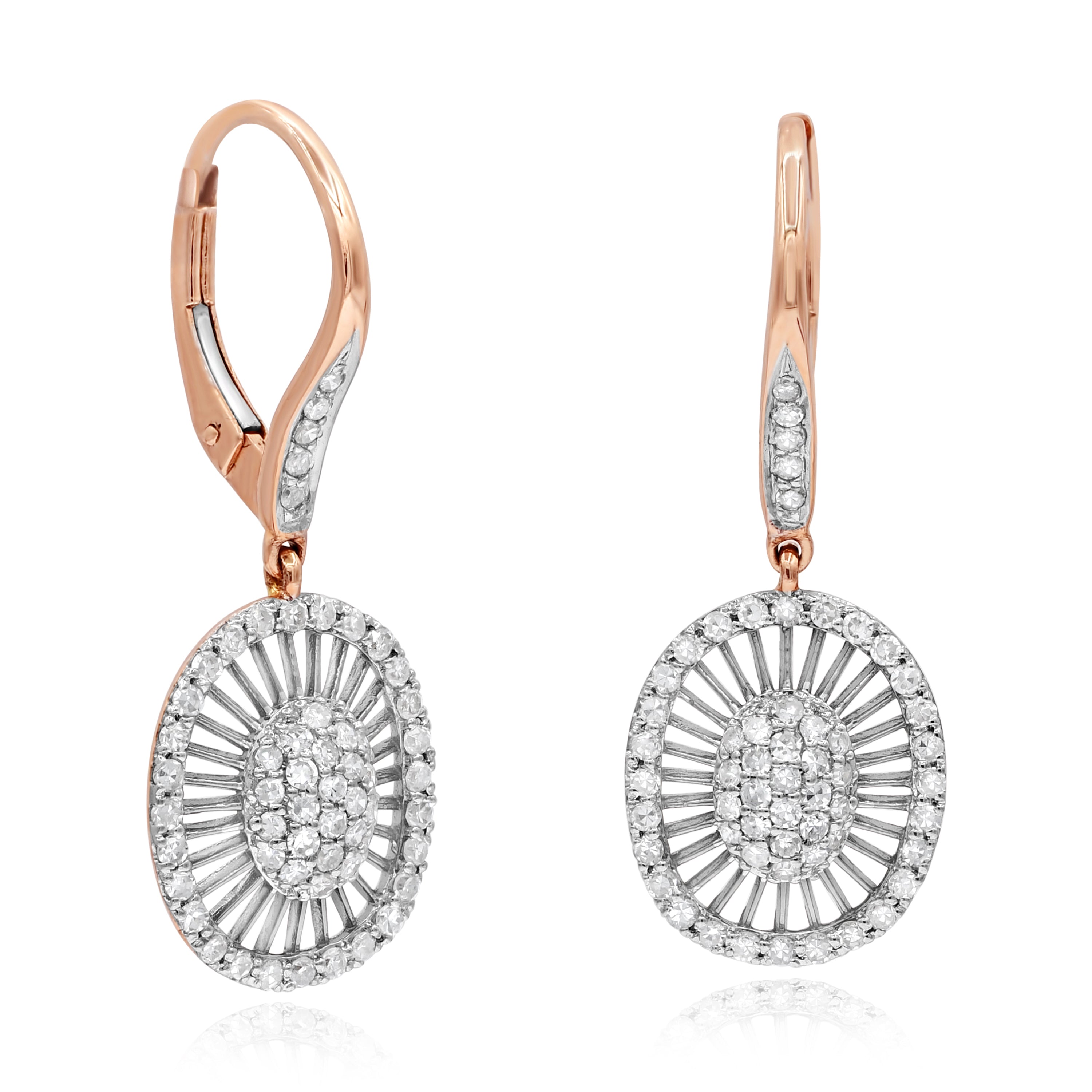 0.69 ct. Diamond 14K White Gold Drop Earrings