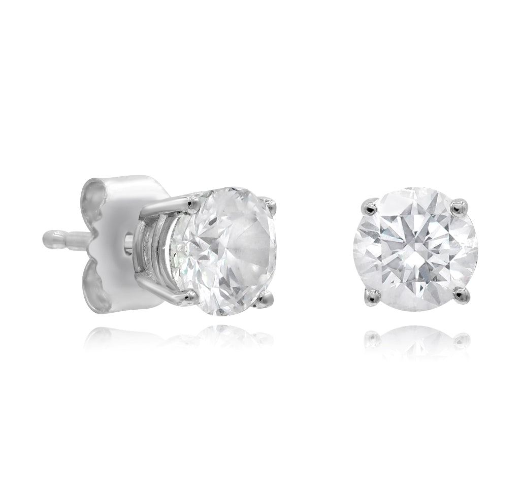 1 ct. Diamond 14K White Gold Stud Earrings