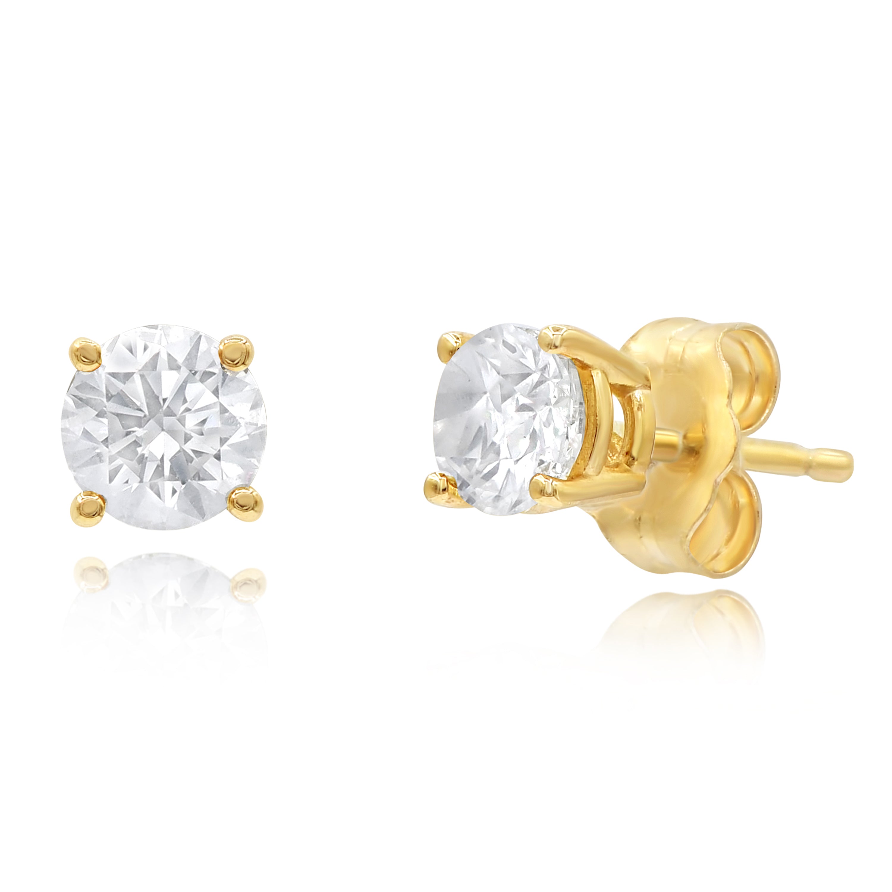 0.5 ct. Diamond 14K Yellow Gold Stud Earrings