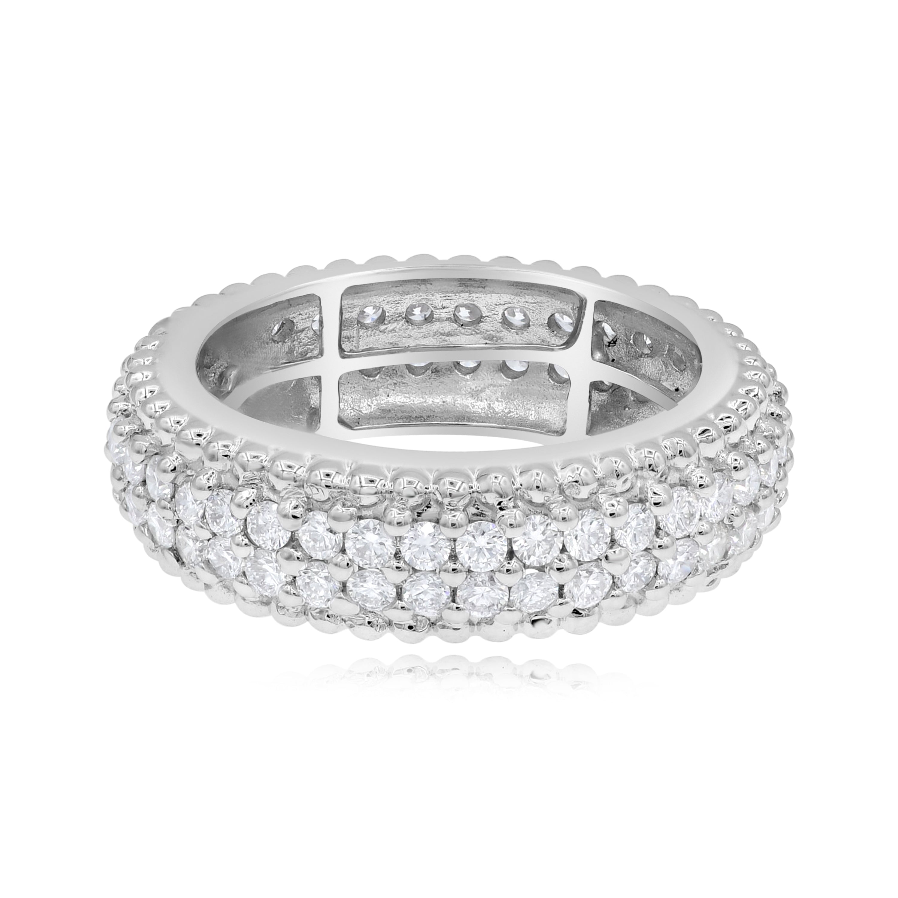 1.54 ct. Diamond 14K White Gold Pave Eternity Band