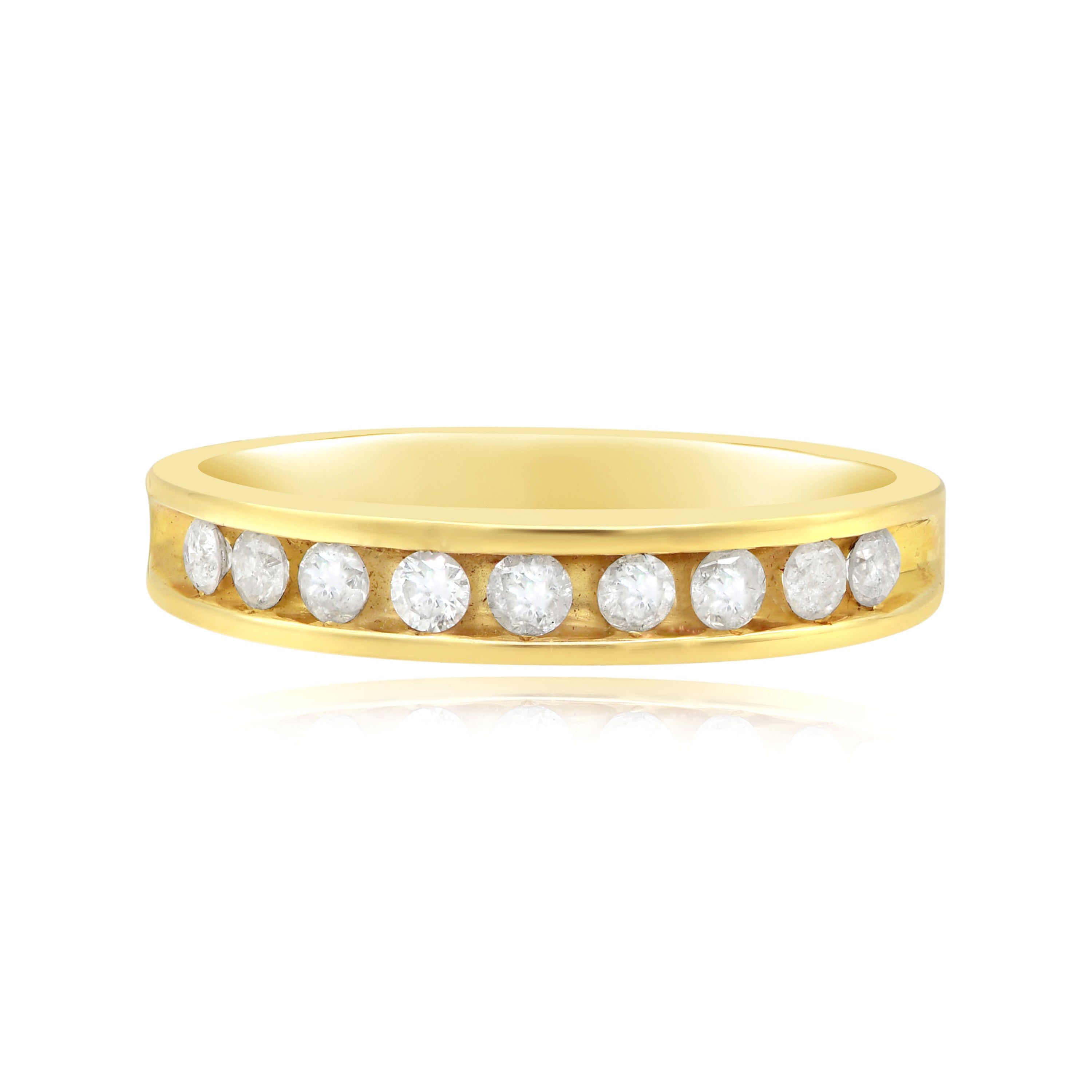 0.53 ct. Diamond 14K Yellow Gold Half Eternity Band
