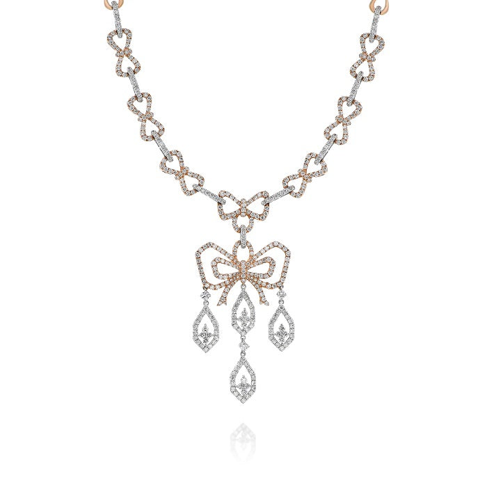 5.01 ct. Diamond 18K Two Tone Gold Infinite Glamour Collar Necklace
