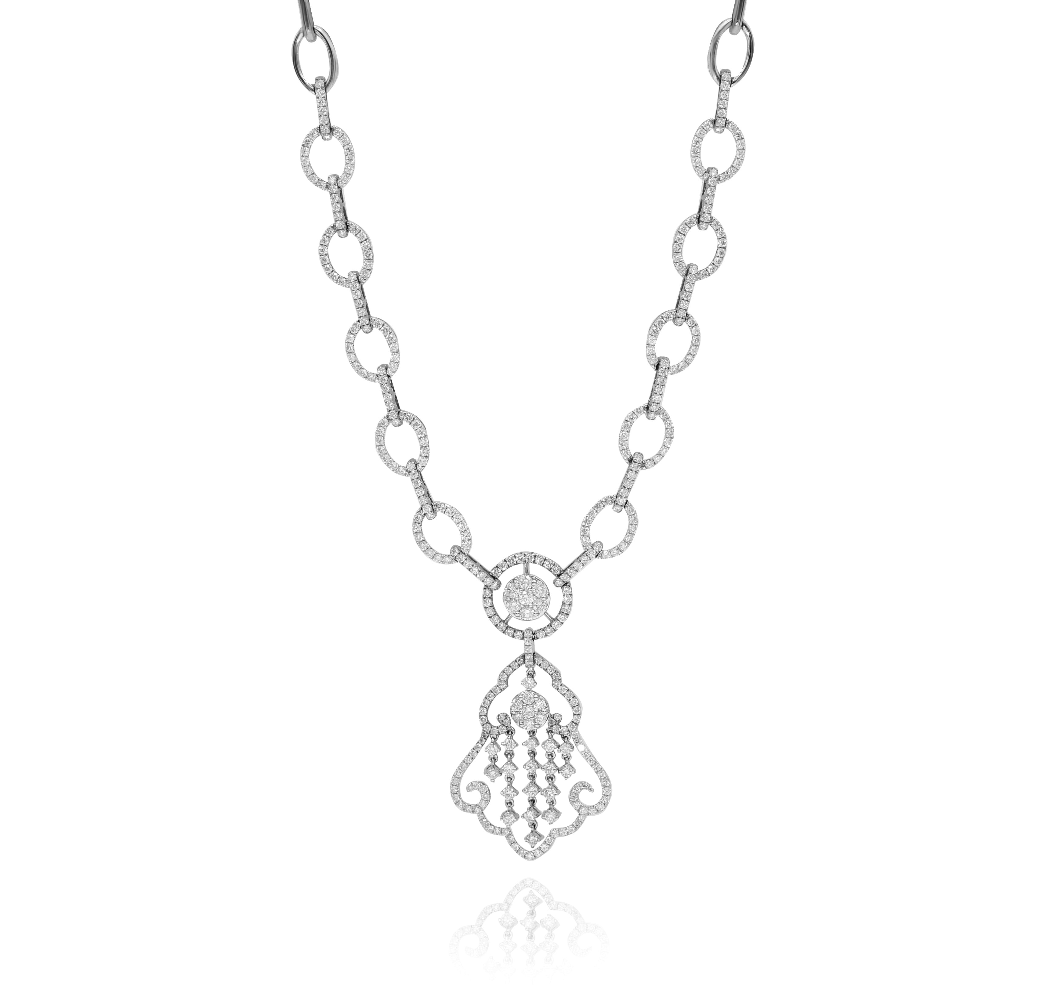 4.72 ct. Diamond 18K White Gold Infinite Glamour Collar Necklace