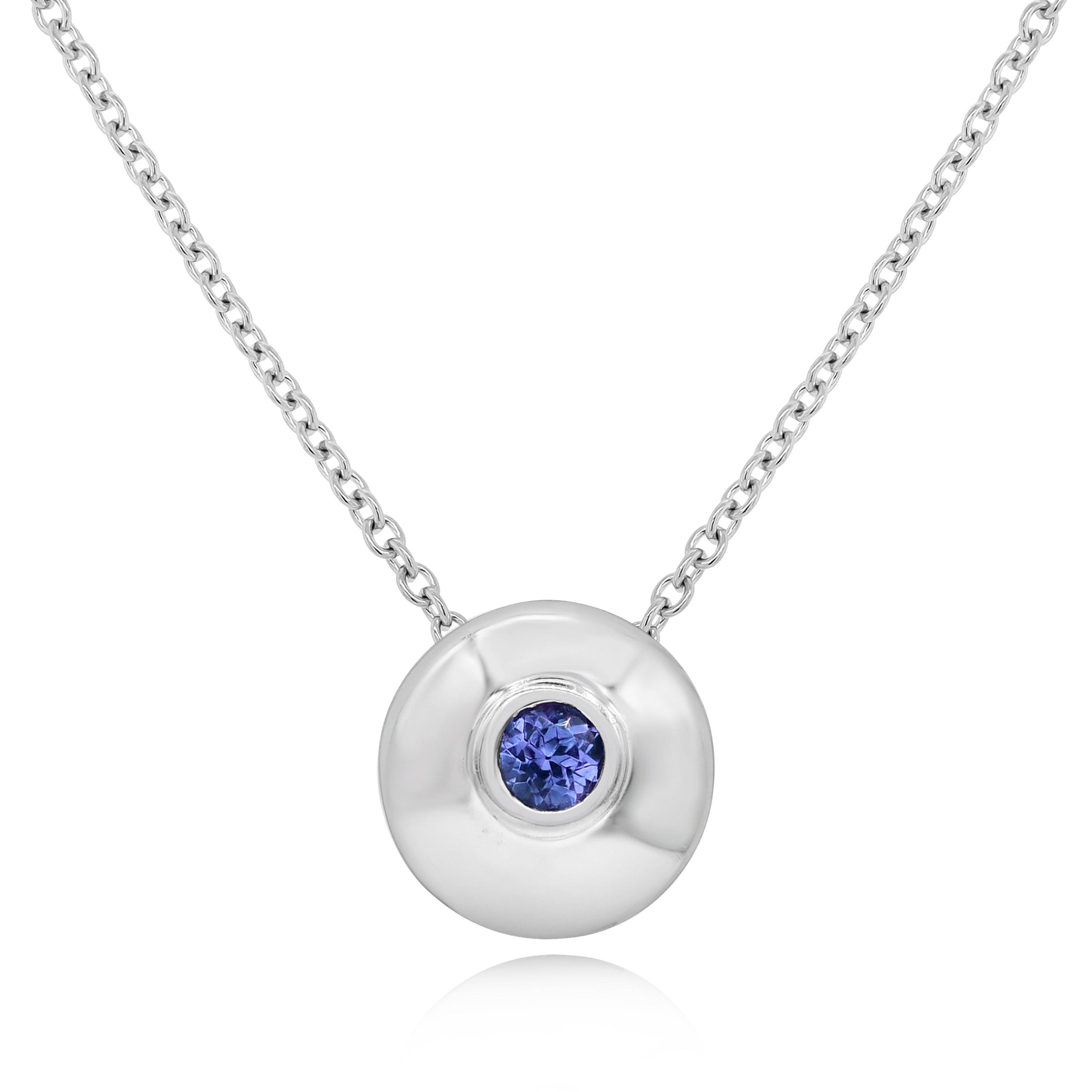 0.17 ct. Topaz 14K White Gold Slide Pendant