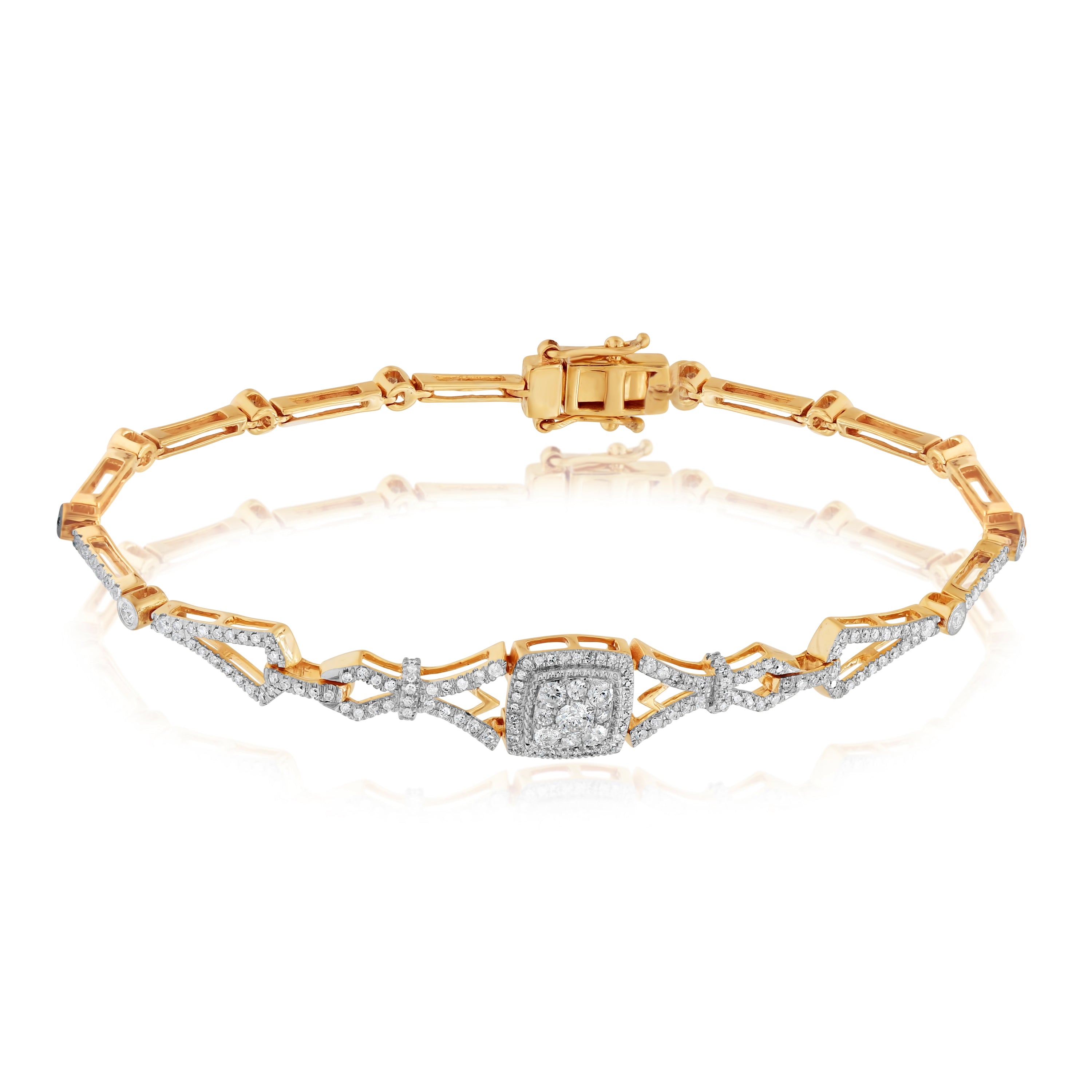 1.06 ct. Diamond 14K Rose Gold Bracelet