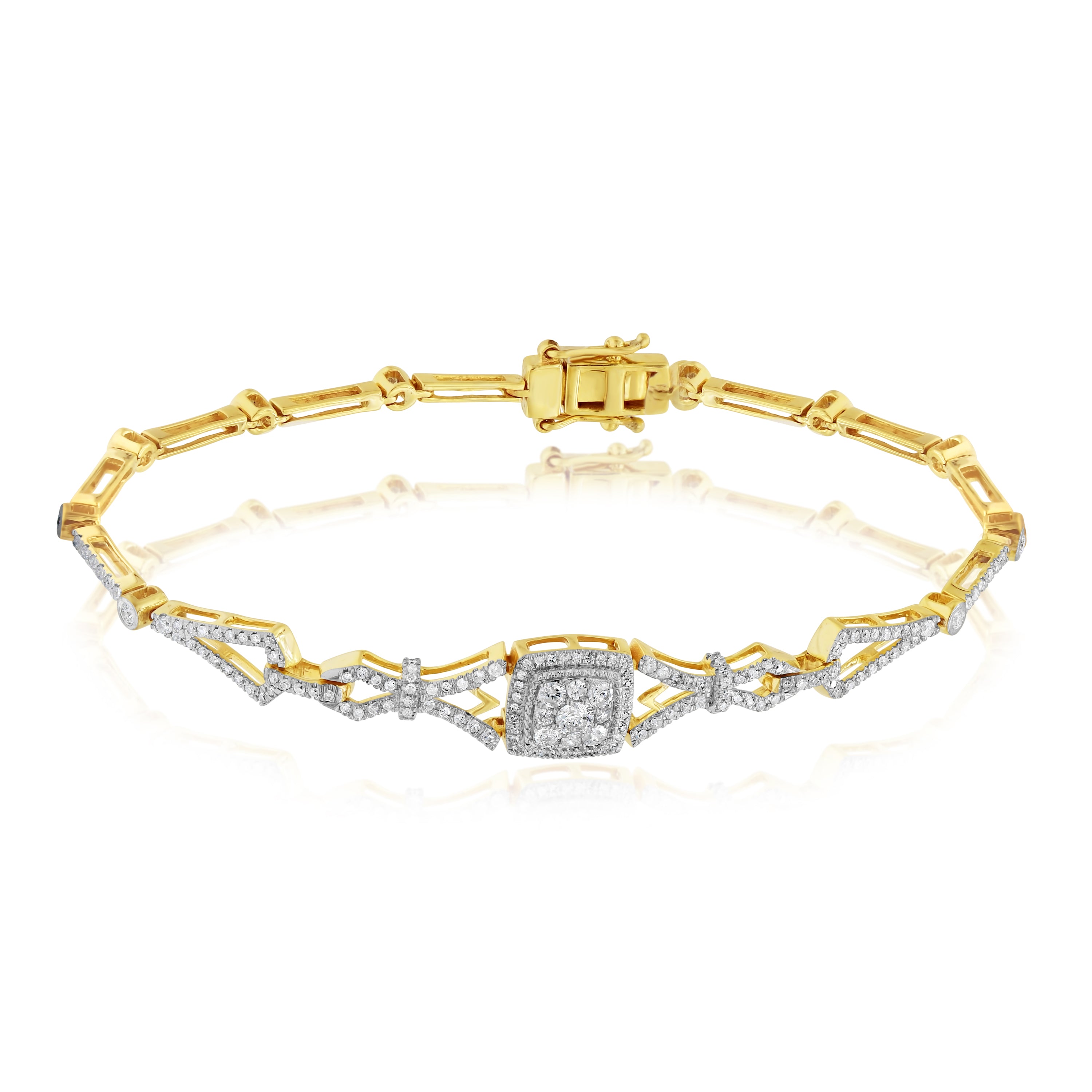 1.06 ct. Diamond 14K Yellow Gold Bracelet