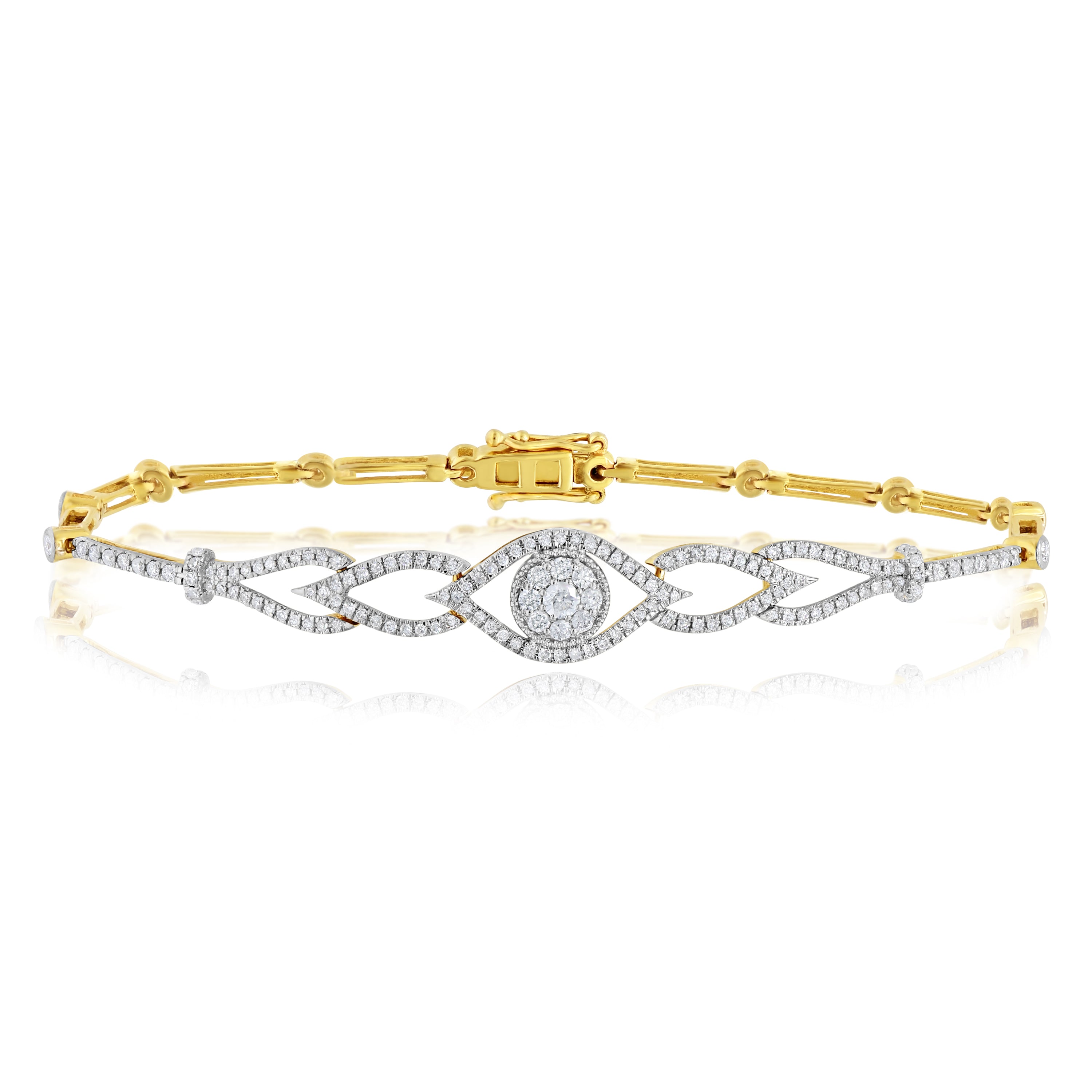 1.08 ct. Diamond 14K Yellow Gold Bracelet