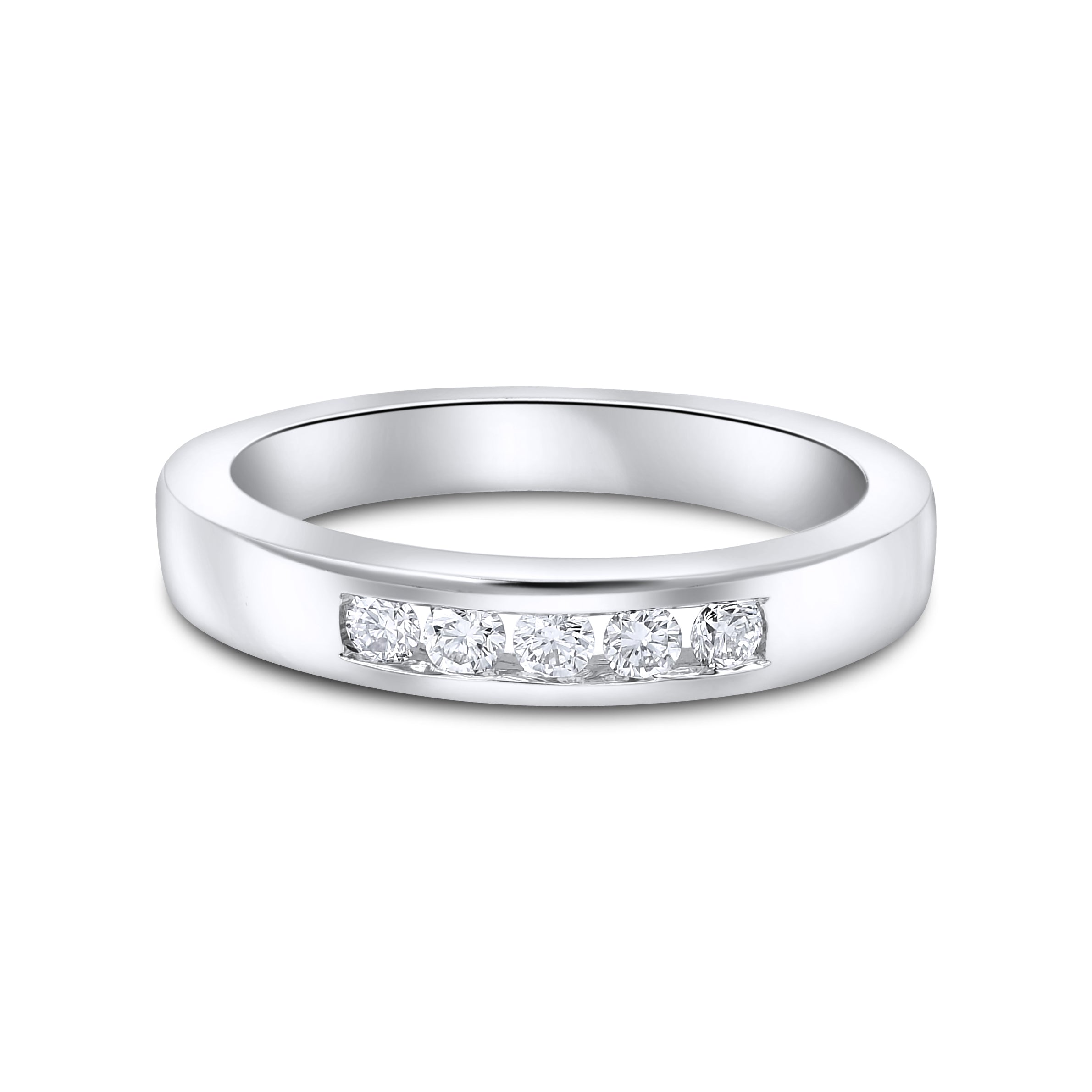 0.2 ct. Diamond 14K White Gold Band
