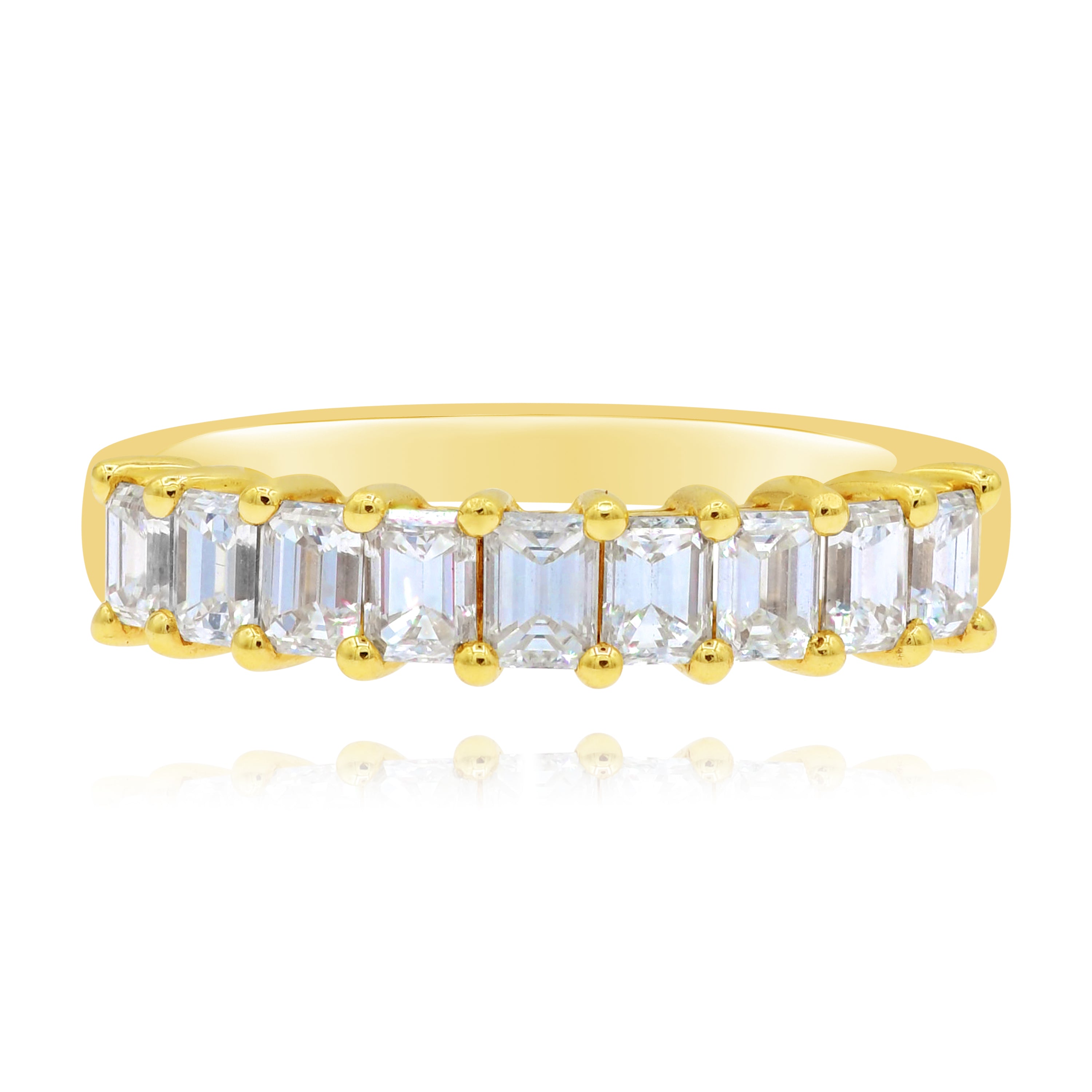 1.39 ct. Diamond 18K Yellow Gold Half Eternity Band