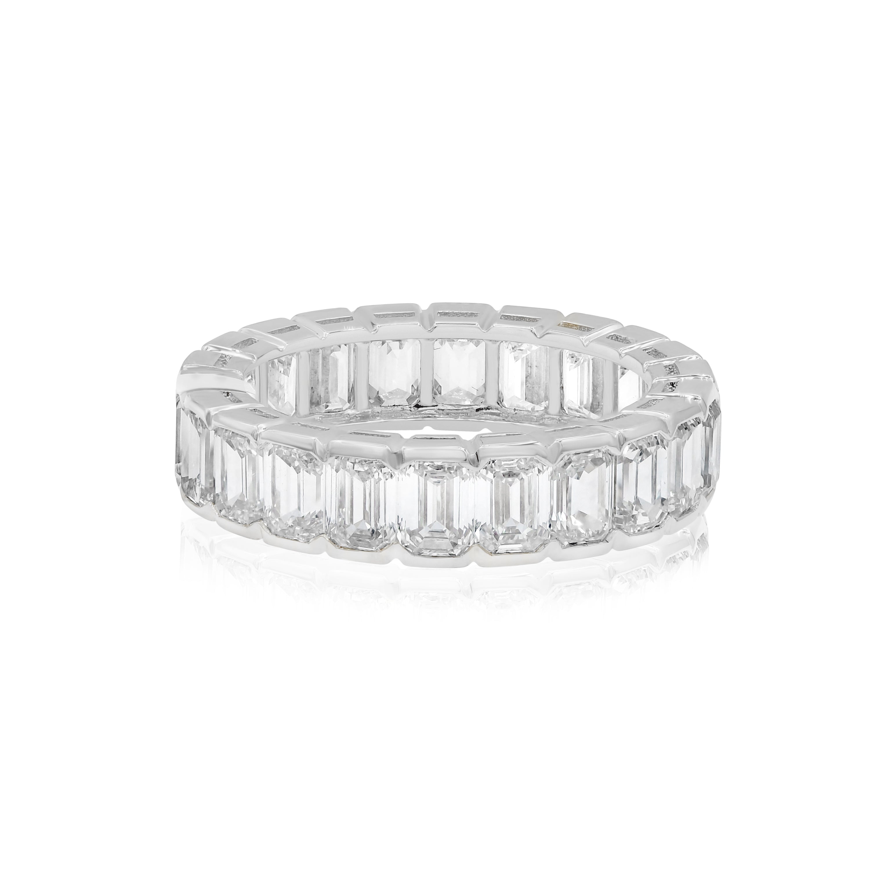6.86 ct. Diamond 18K White Gold Eternity Band