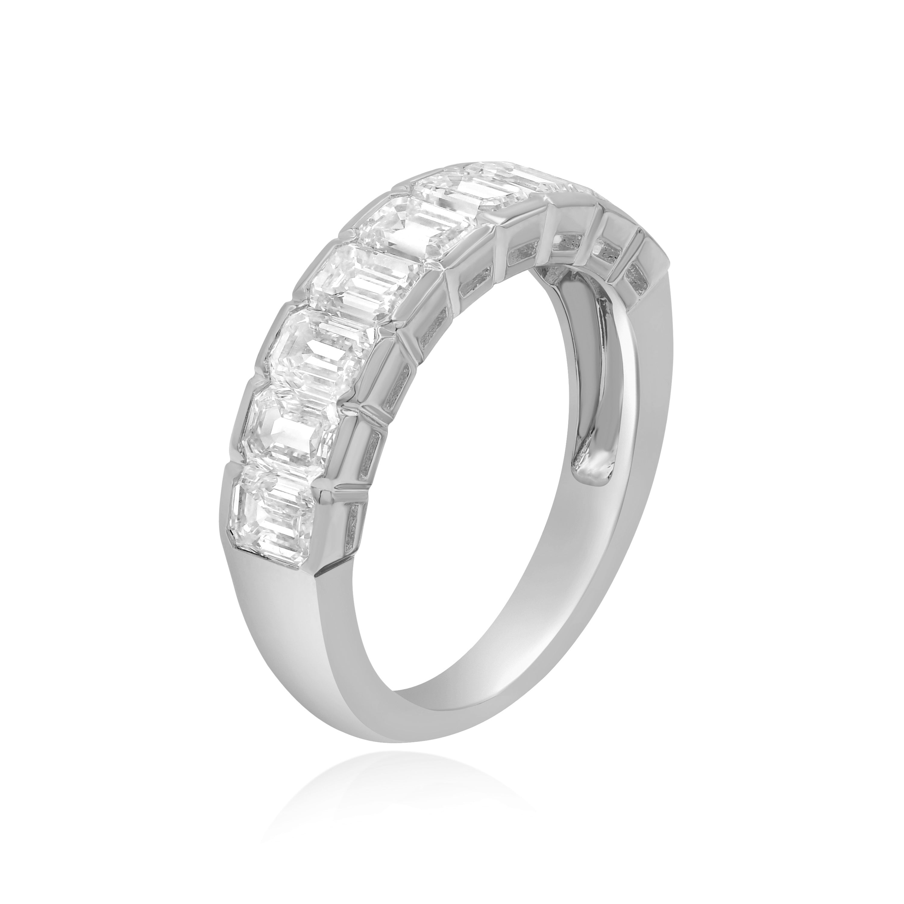 2.79 ct. Diamond 18K White Gold Half Eternity Band